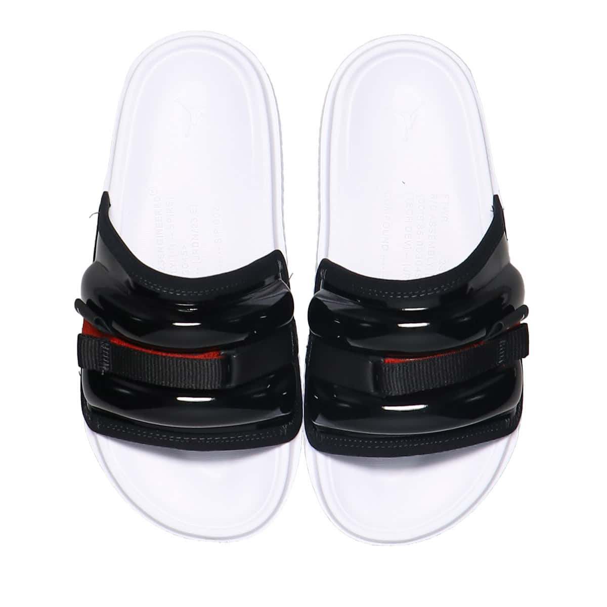 JORDAN BRAND JORDAN SUPER PLAY SLIDE BLACK/UNIVERSITY RED-WHITE