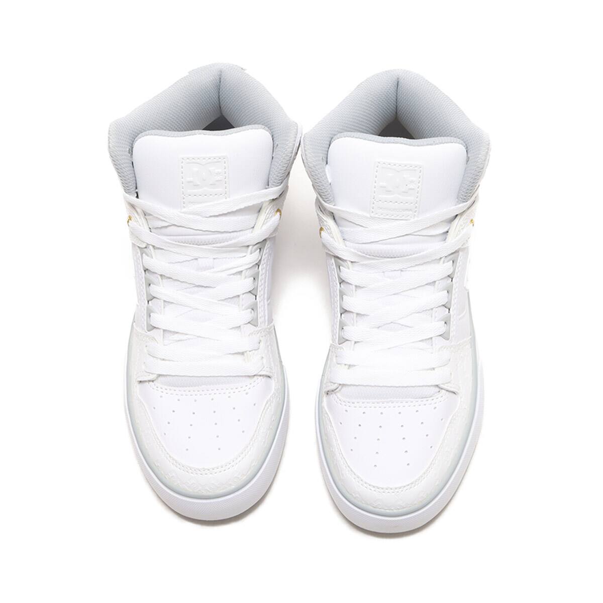 DC SHOES PURE HIGH-TOP WC SE SN WHITE/SILVER SPARKLE 23FW-Iの画像