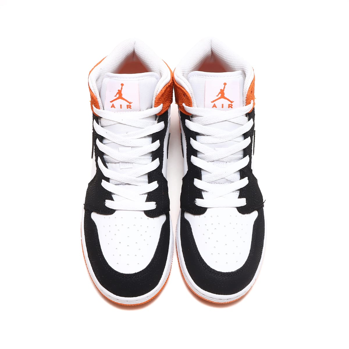 JORDAN BRAND AIR JORDAN 1 MID SE (GS) WHITE/BLACK-STARFISH-VIVID