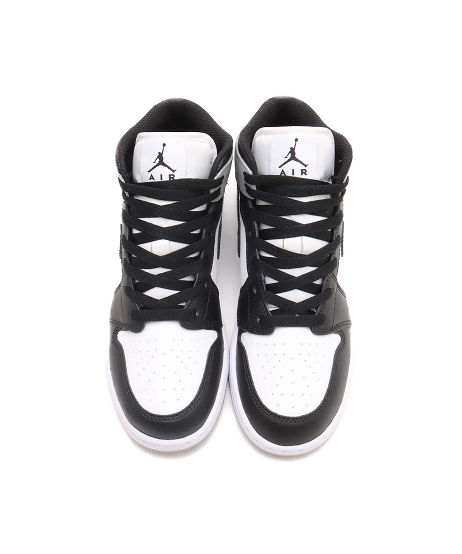 JORDAN BRAND AIR JORDAN 1 MID (GS) WHITE/BLACK-LT SMOKE GREYの画像