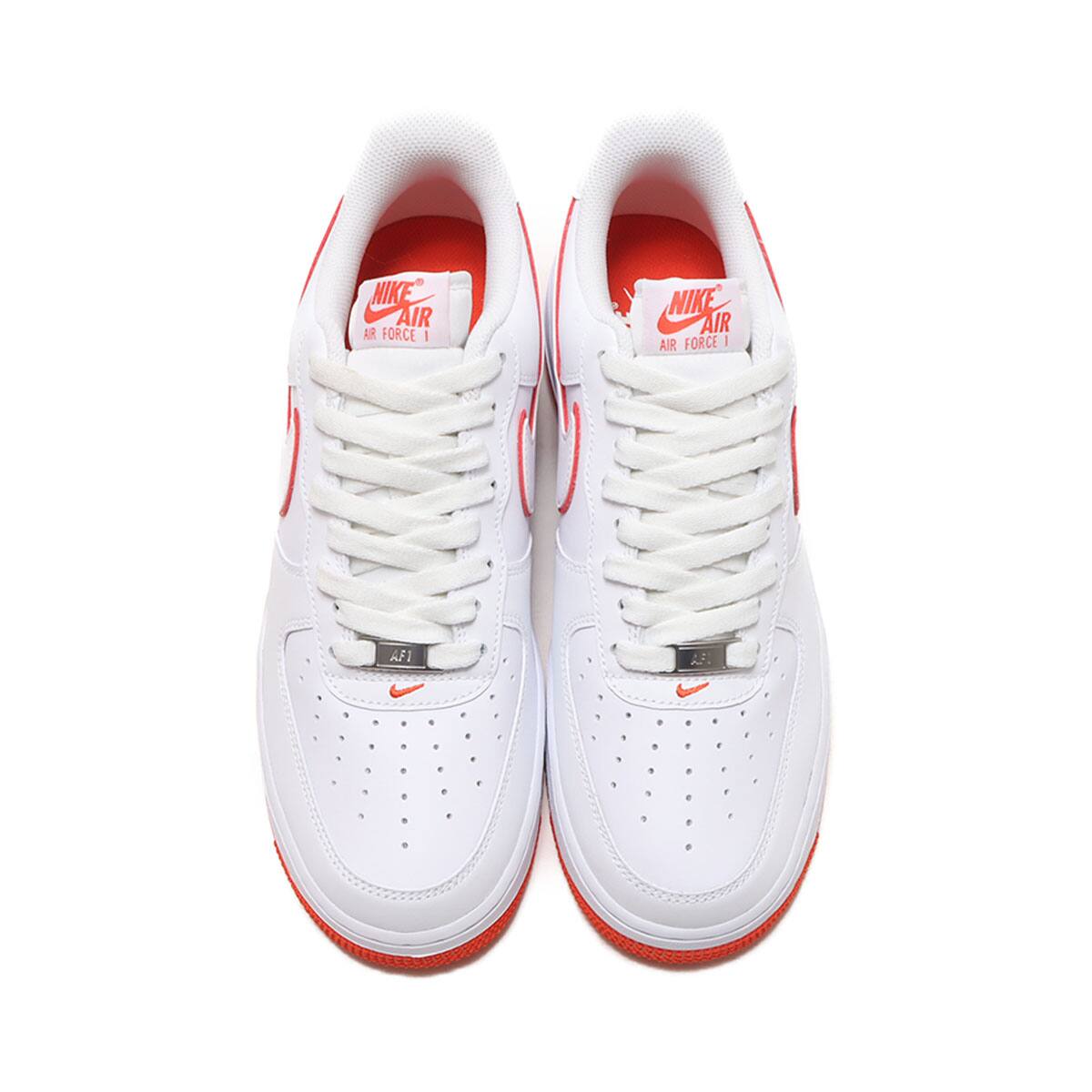 NIKE AIR FORCE 1 '07 WHITE/WHITE-PICANTE RED 23FA-I