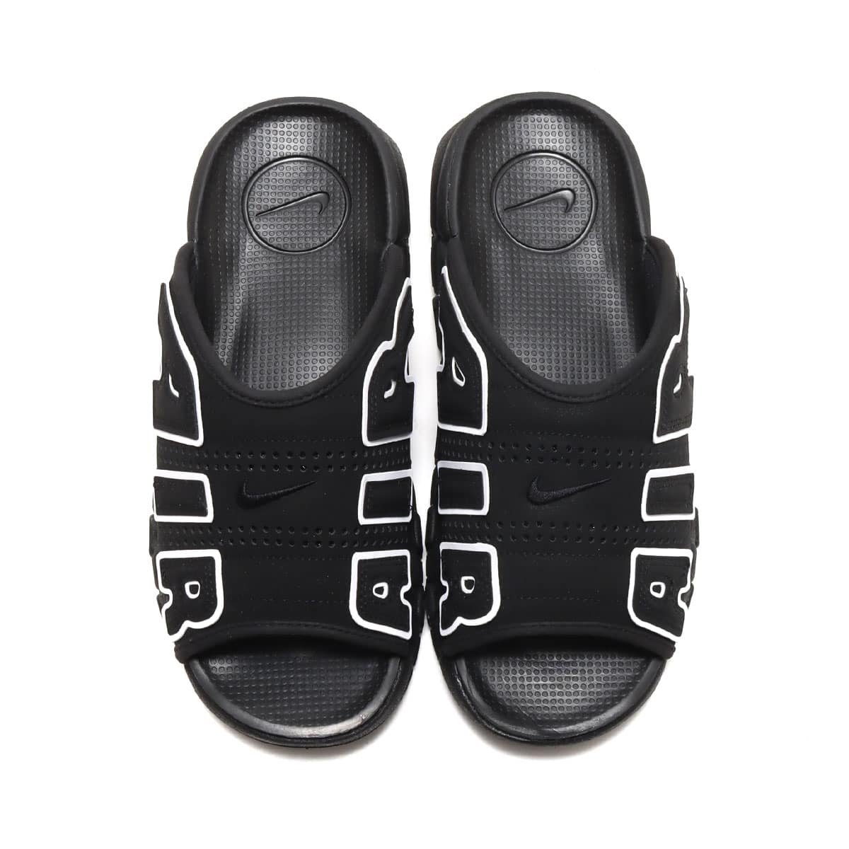 NIKE AIR MORE UPTEMPO SLIDE BLACK/WHITE-BLACK-CLEAR 24SU-I