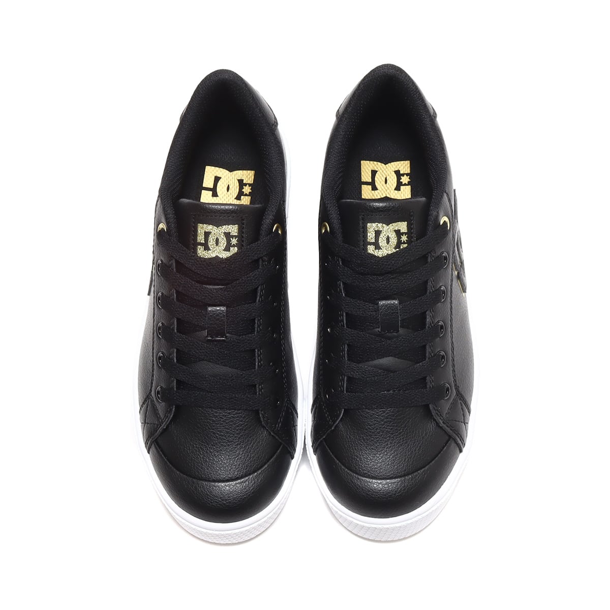 DC SHOES Ws CHELSEA LITE WEDGE BLACK/GOLD 23SS-Iの画像