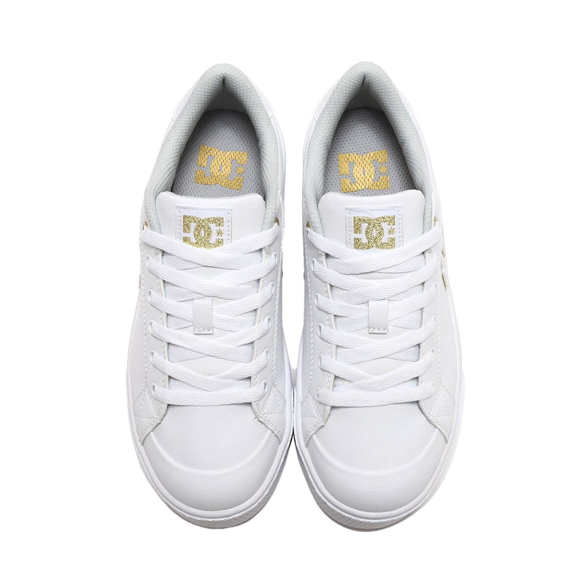 DC SHOES Ws CHELSEA LITE WEDGE WHITE/GOLD 23SS-Iの画像