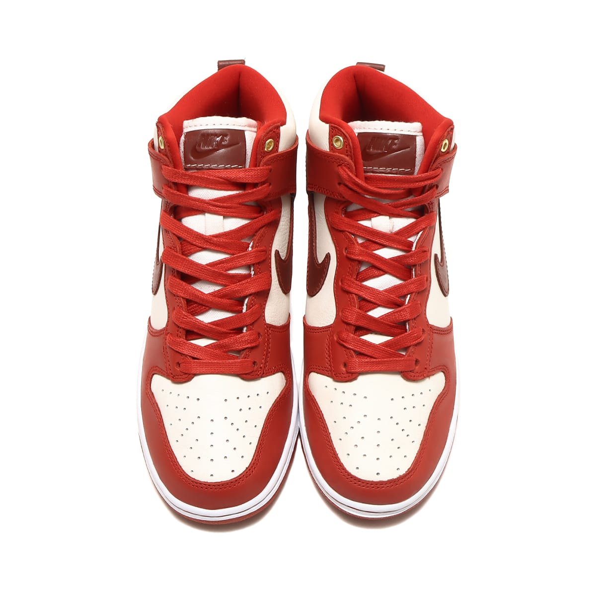 NIKE DUNK HIGH GUM RED-SAIL レザー キャンパス