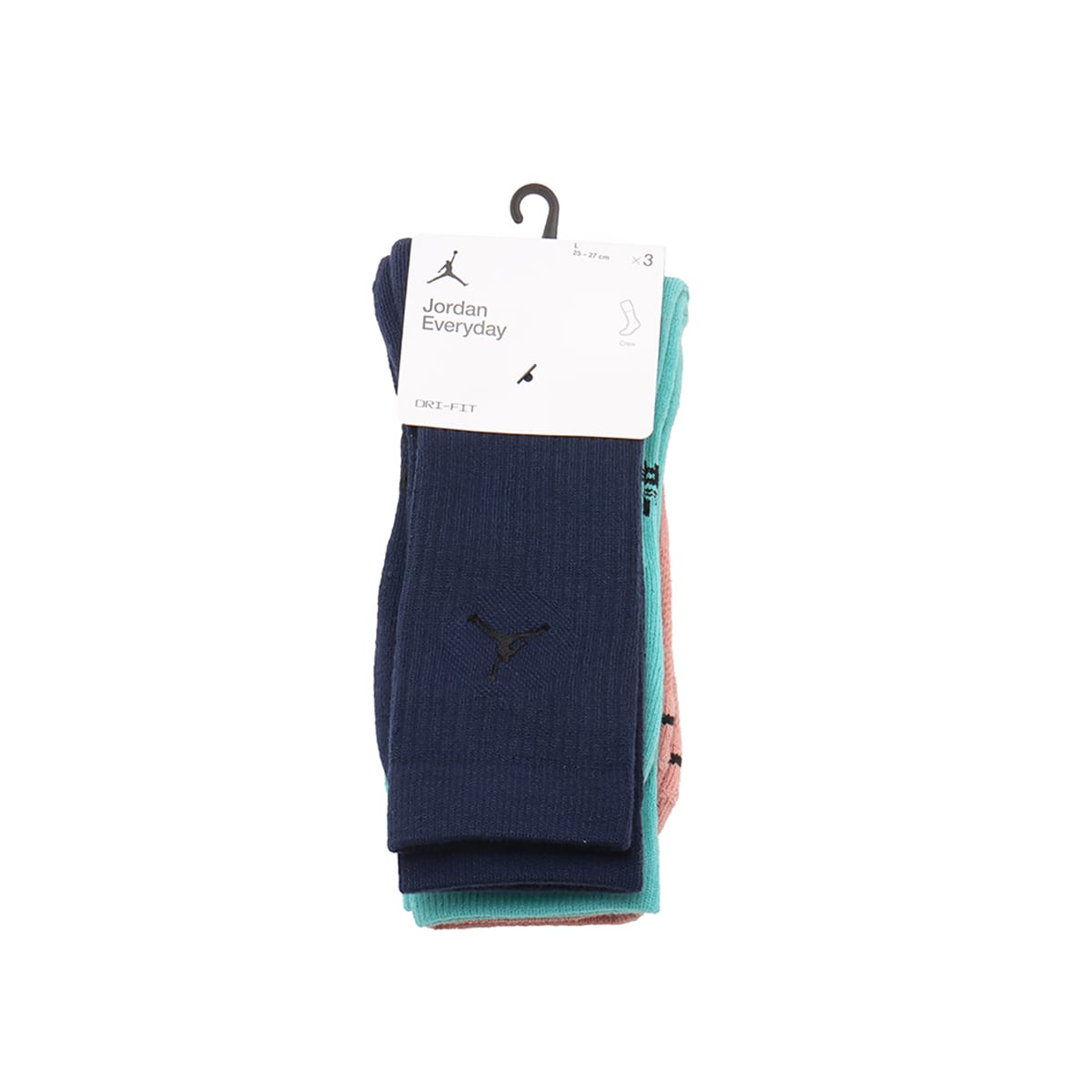 JORDAN BRAND U J ED CUSH POLY CREW 3PR 144 MULTI-COLORの画像