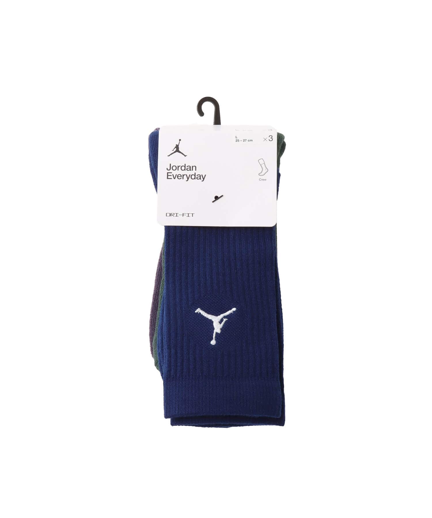 JORDAN BRAND U J ED CUSH POLY CREW 3PR 144 MULTI-COLORの画像