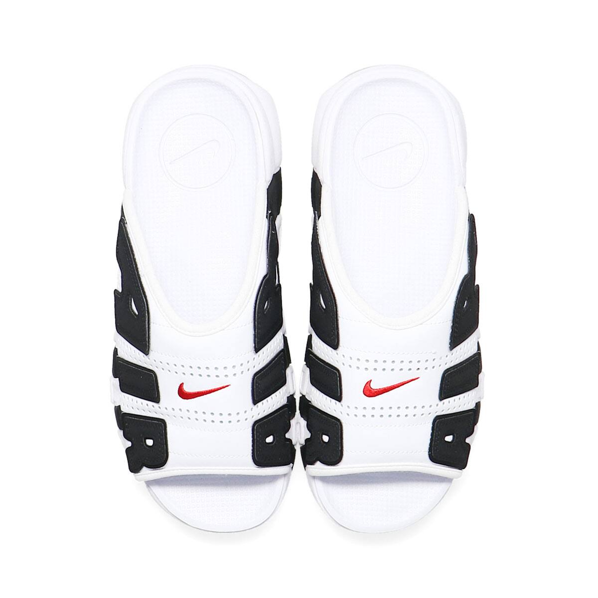 NIKE AIR MORE UPTEMPO SLIDE WHITE/VARSITY RED-BLACK 23SU-I