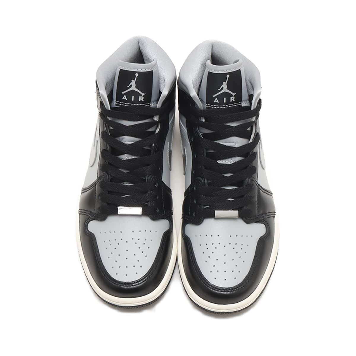 JORDAN BRAND WMNS AIR JORDAN 1 MID SE BLACK/METALLIC SILVER-LT 