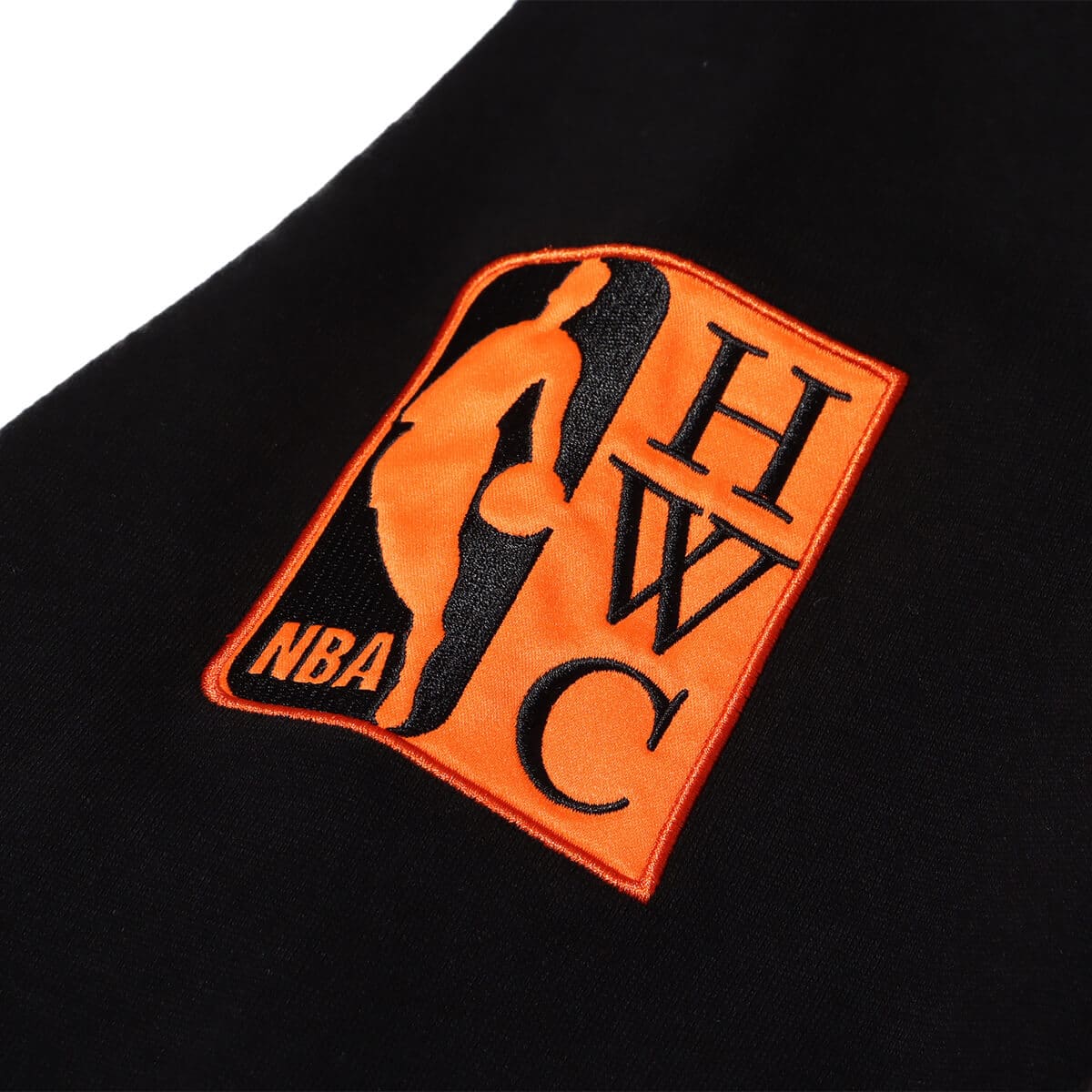 Mitchell & Ness TEAM FIRST SATIN FLEECE CREW NYK BLACK 23FW-Iの画像