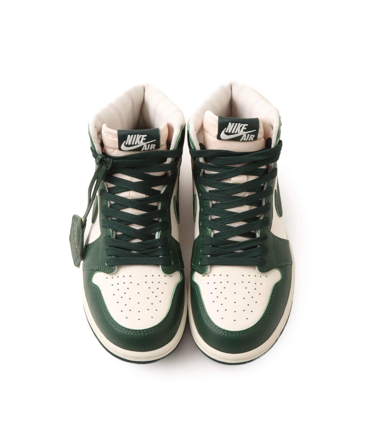 JORDAN BRAND WMNS AIR JORDAN 1 RETRO HI OG PALE IVORY/PRO GREEN-FIR-COCONUT MILKの画像