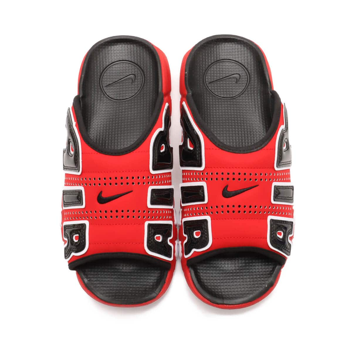 NIKE AIR MORE UPTEMPO SLIDE UNIVERSITY RED/WHITE-BLACK-CLEAR 24SP-I