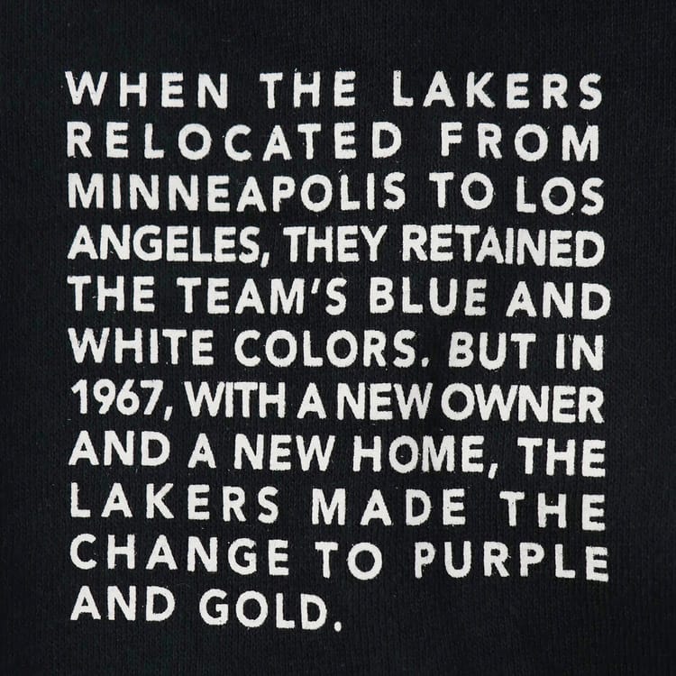 Mitchell & Ness TEAM ORIGINS FLEECE HOODY LAKERS BLACK 22FW-Iの画像