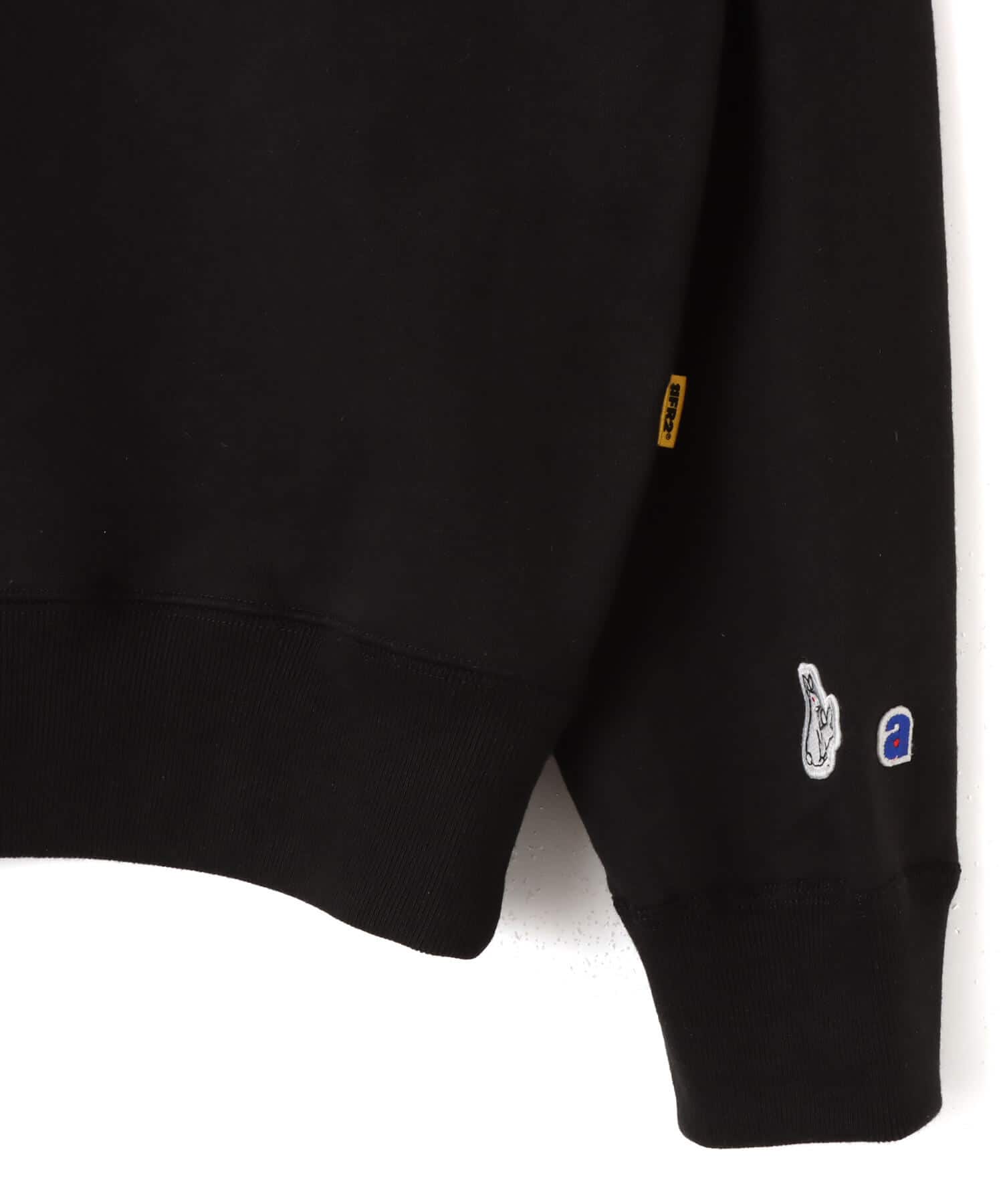 FR2 atmos collaboration with #FR2 Smoking kills Sweat shirt BLACKの画像