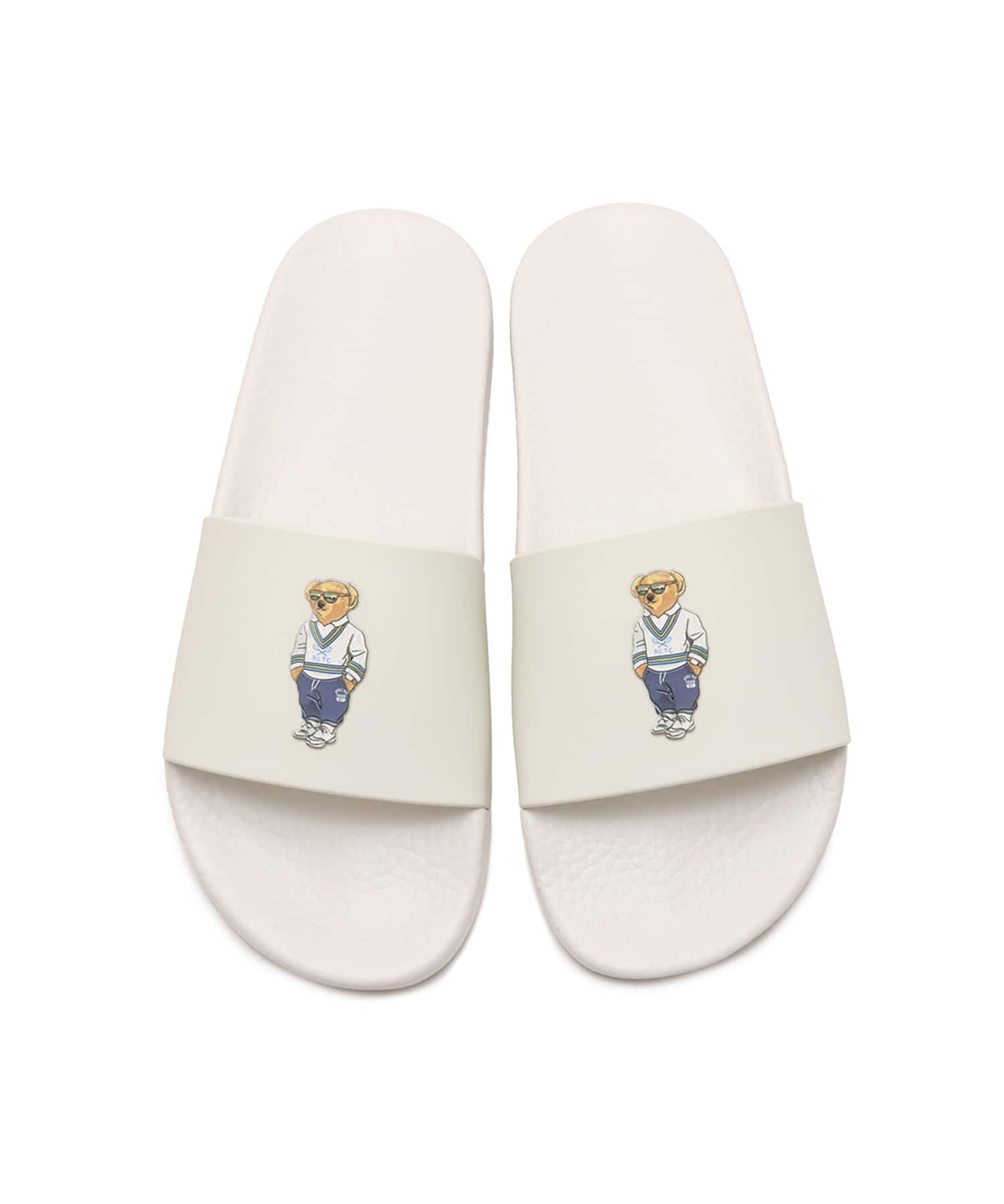 POLO RALPH LAUREN POLO BEAR SLIDE SANDAL HERITAGE BEAR - DECKWASH WHITEの画像