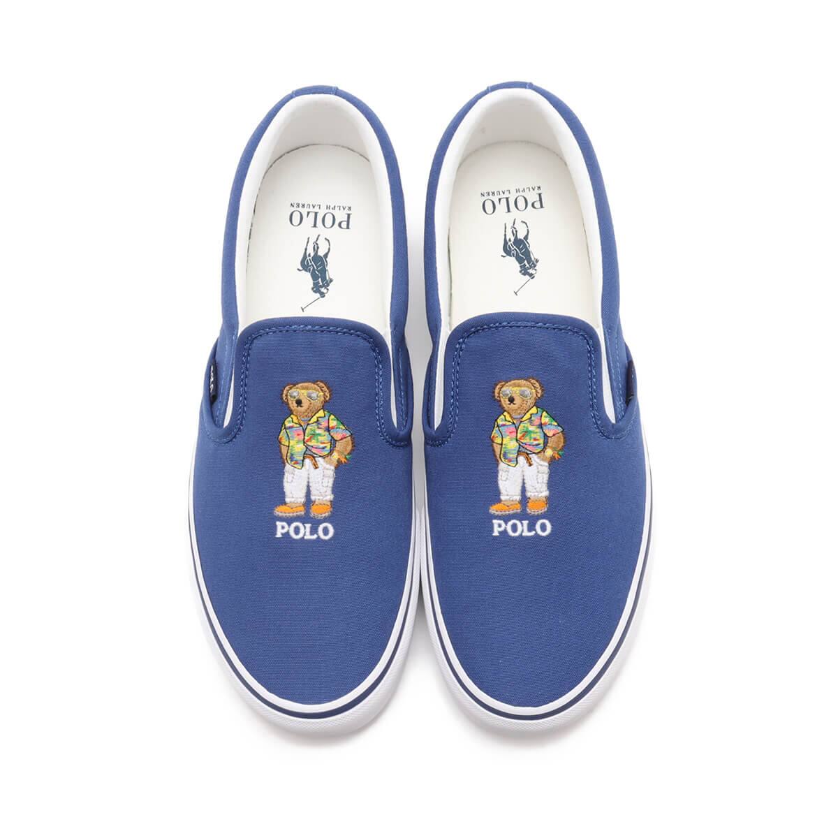 POLO RALPH LAUREN KEATON SLIP ON CANVAS DARK BLUE-401 の画像