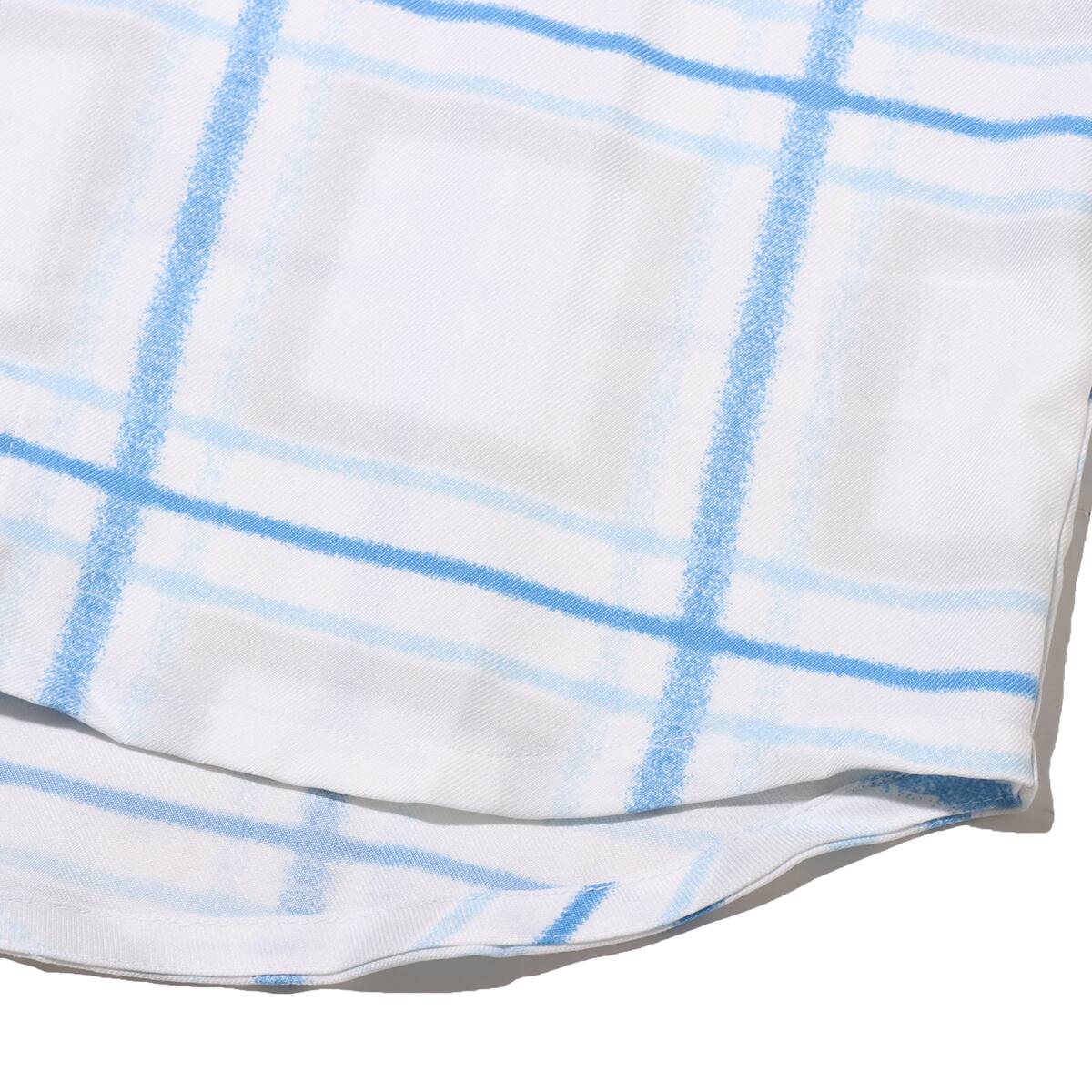 JORDAN BRAND M J ESS PLAID FLANNEL TOP WHITE/LEGEND BLUE の画像