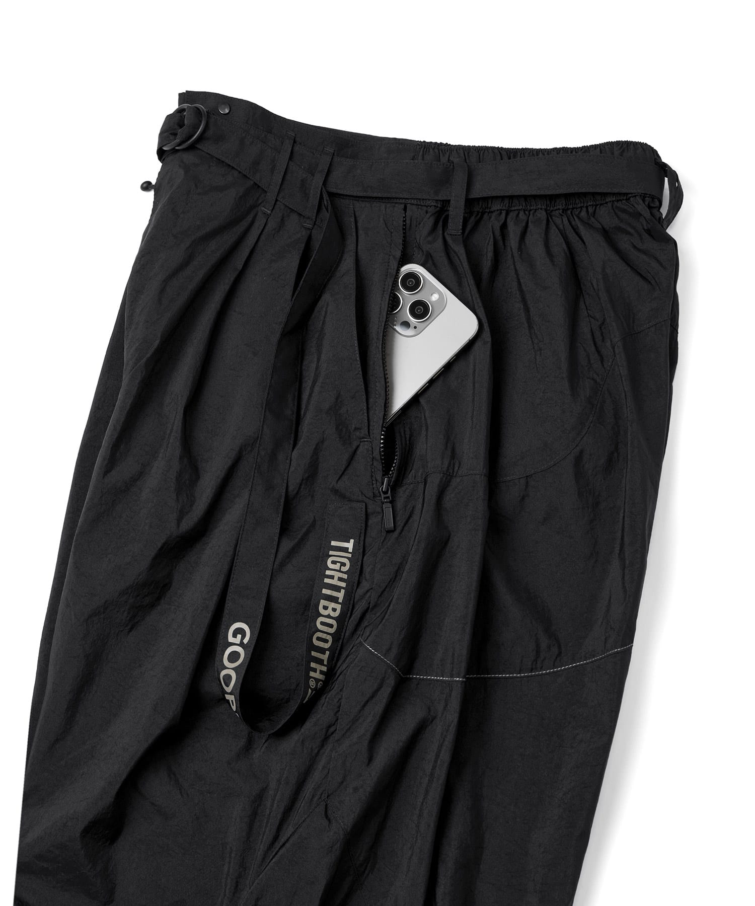 GOOPiMADE x TIGHTBOOTH SP_Strap Baggy Slacks BLACKの画像