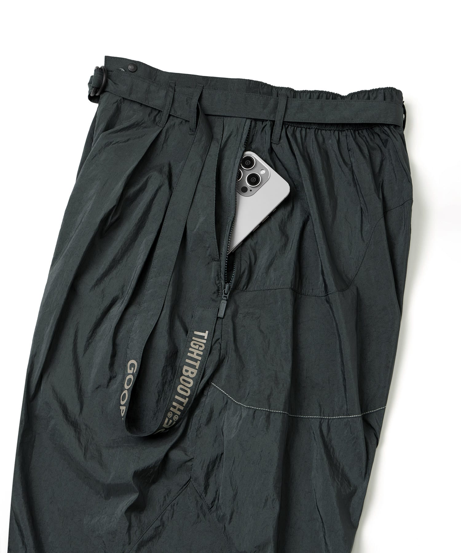 GOOPiMADE x TIGHTBOOTH SP_Strap Baggy Slacks OLIVEの画像
