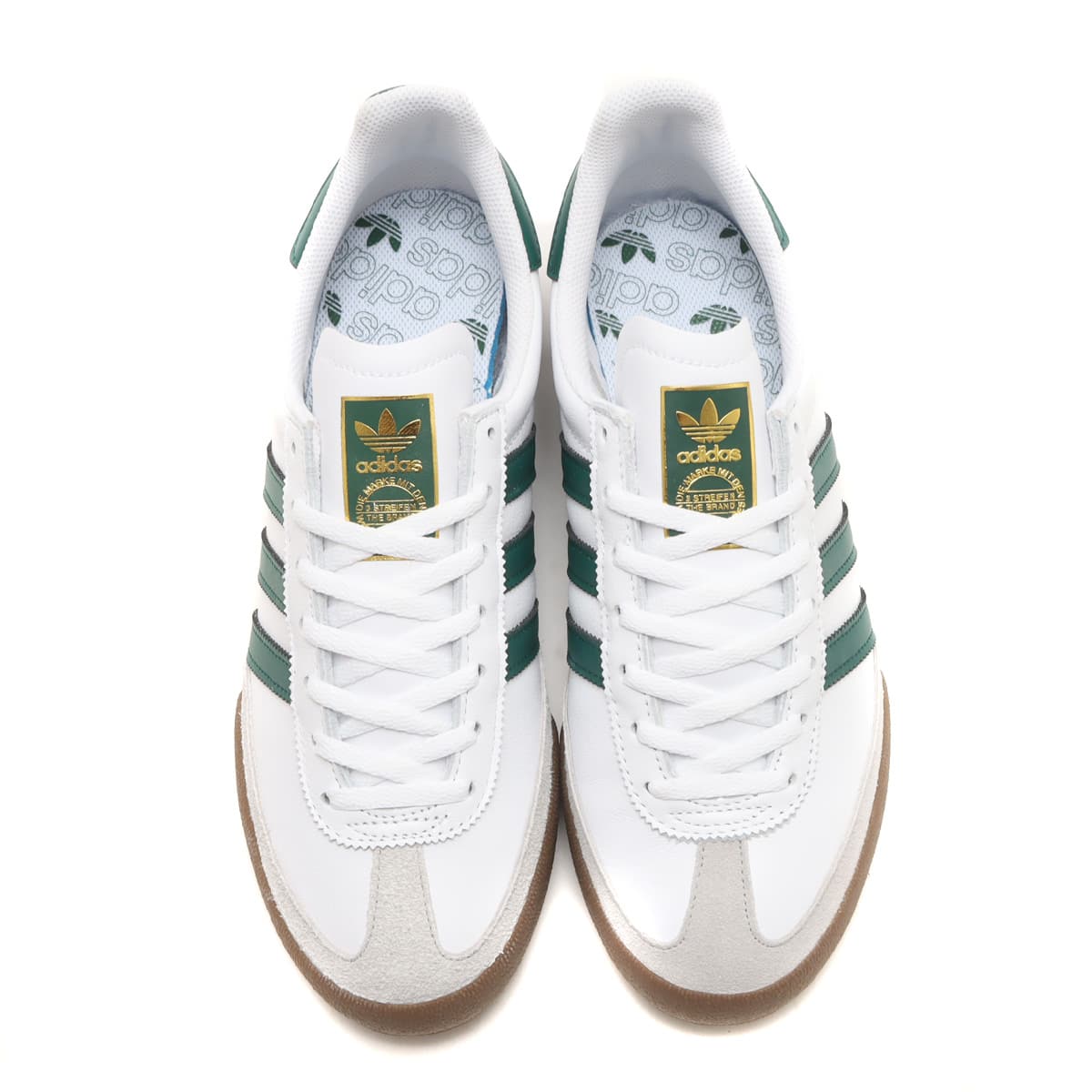 Adidas white & green hotsell jeans trainers