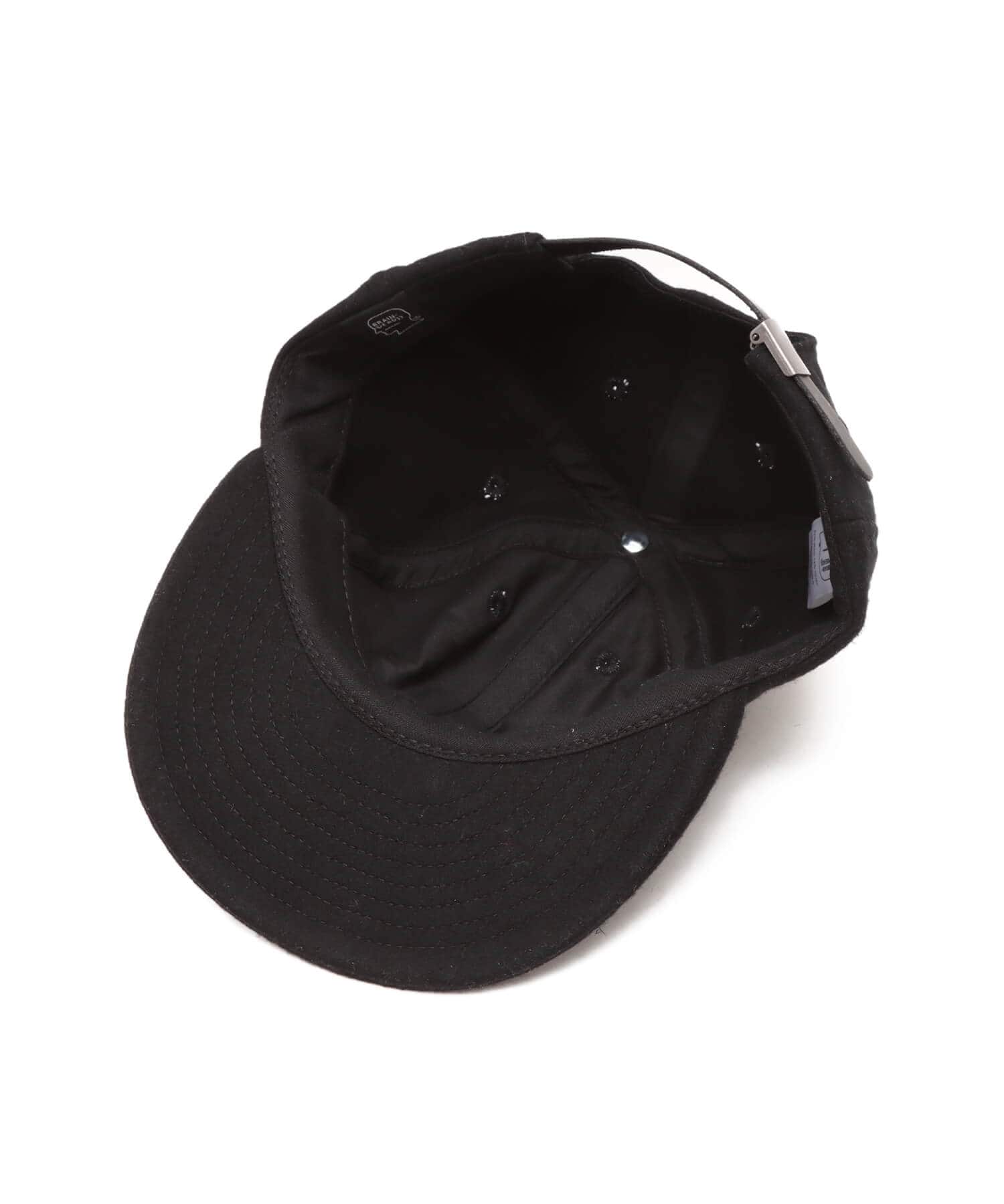 BRAIN DEAD FLANNEL LOGOHEAD 6 PANEL HAT BLACKの画像