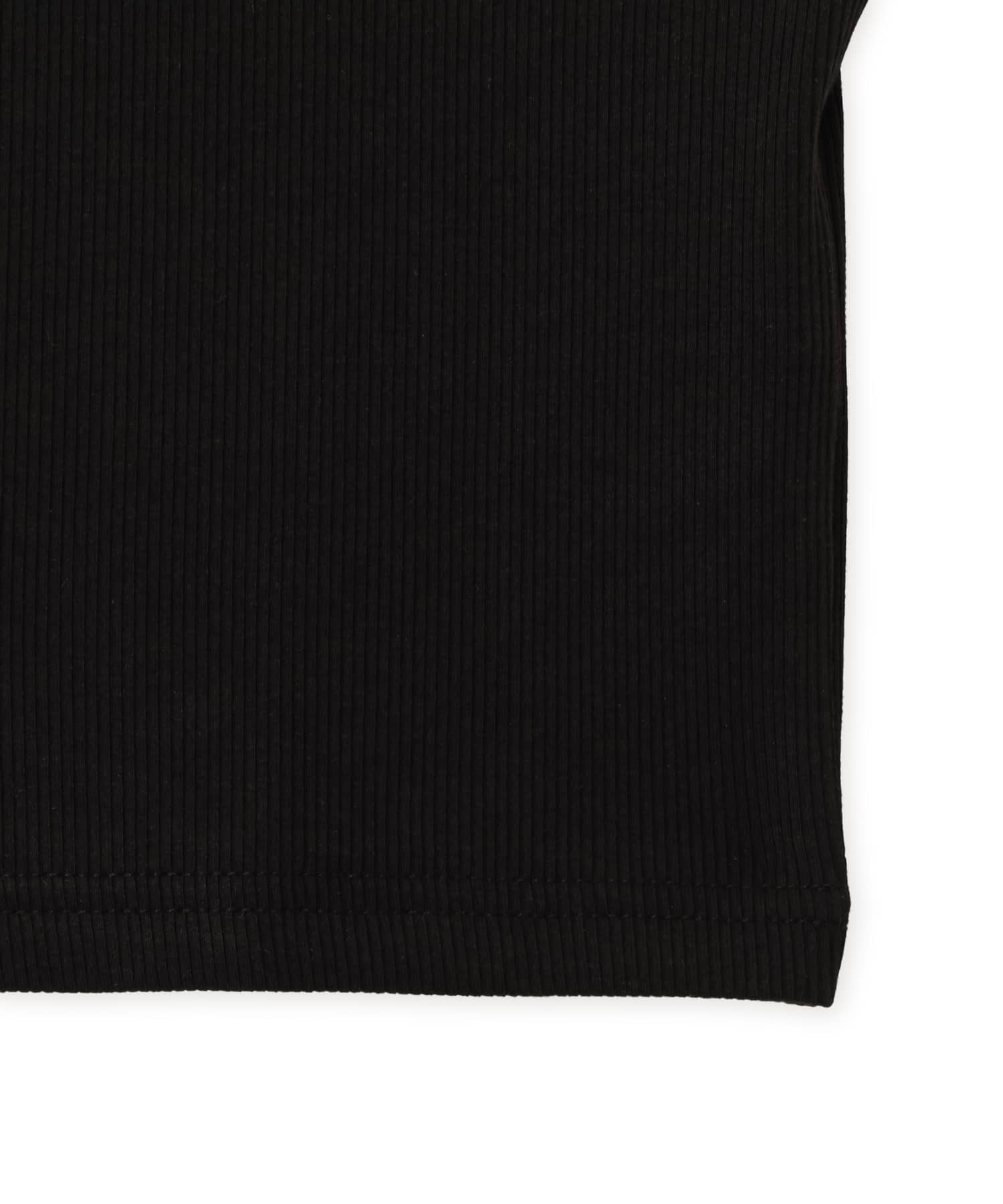 HDEX Womens Open Pique Crop Sleeveless Blackの画像