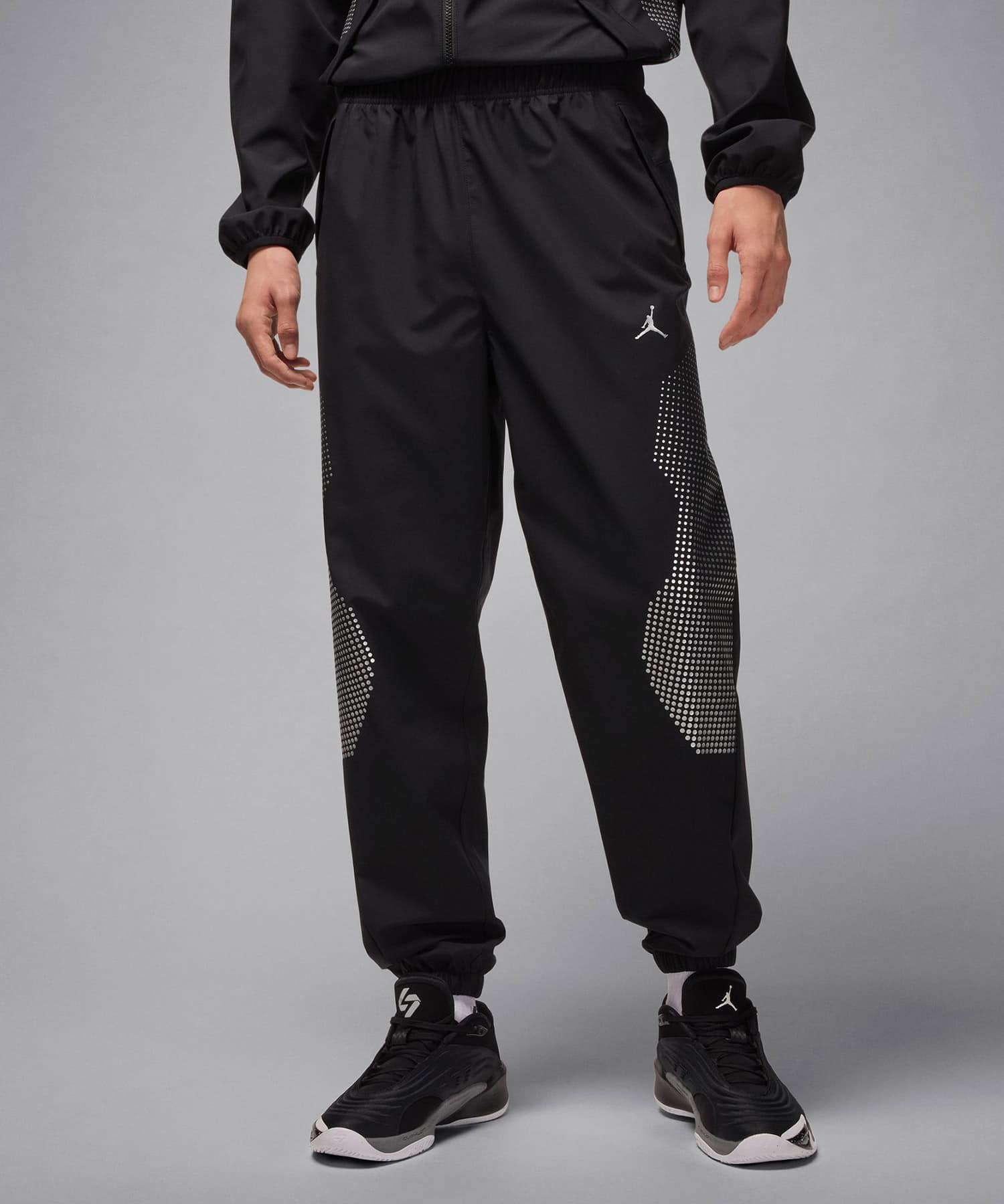 JORDAN BRAND M J SPRT JAM WARM UP PANT BLACK/METALLIC SILVERの画像