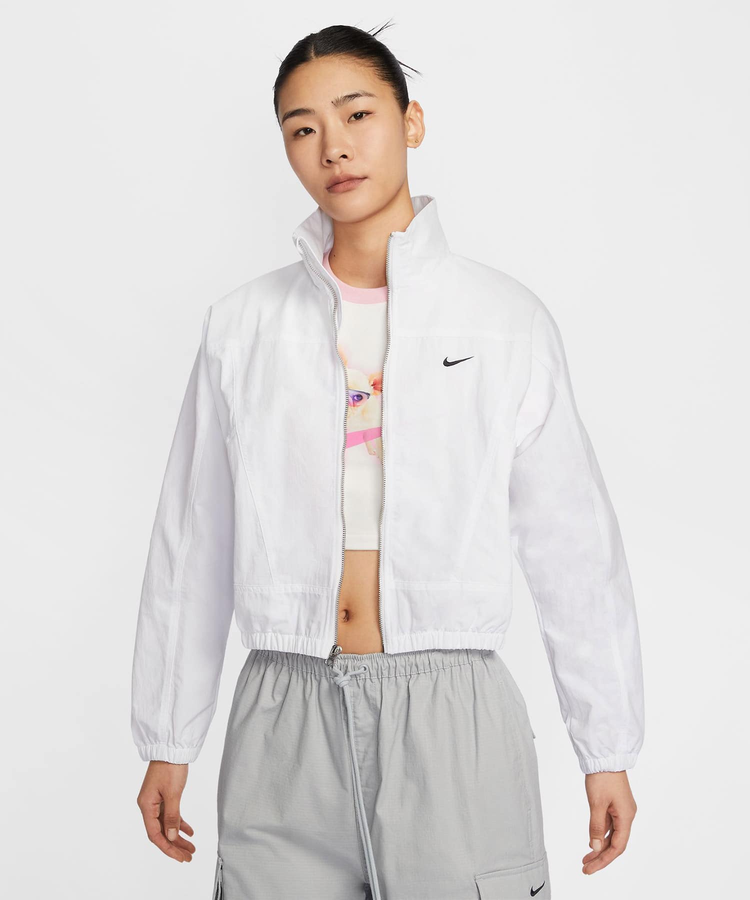 NIKE AS W NSW EVRTHNG WVN RPL UV WHITE/BLACKの画像