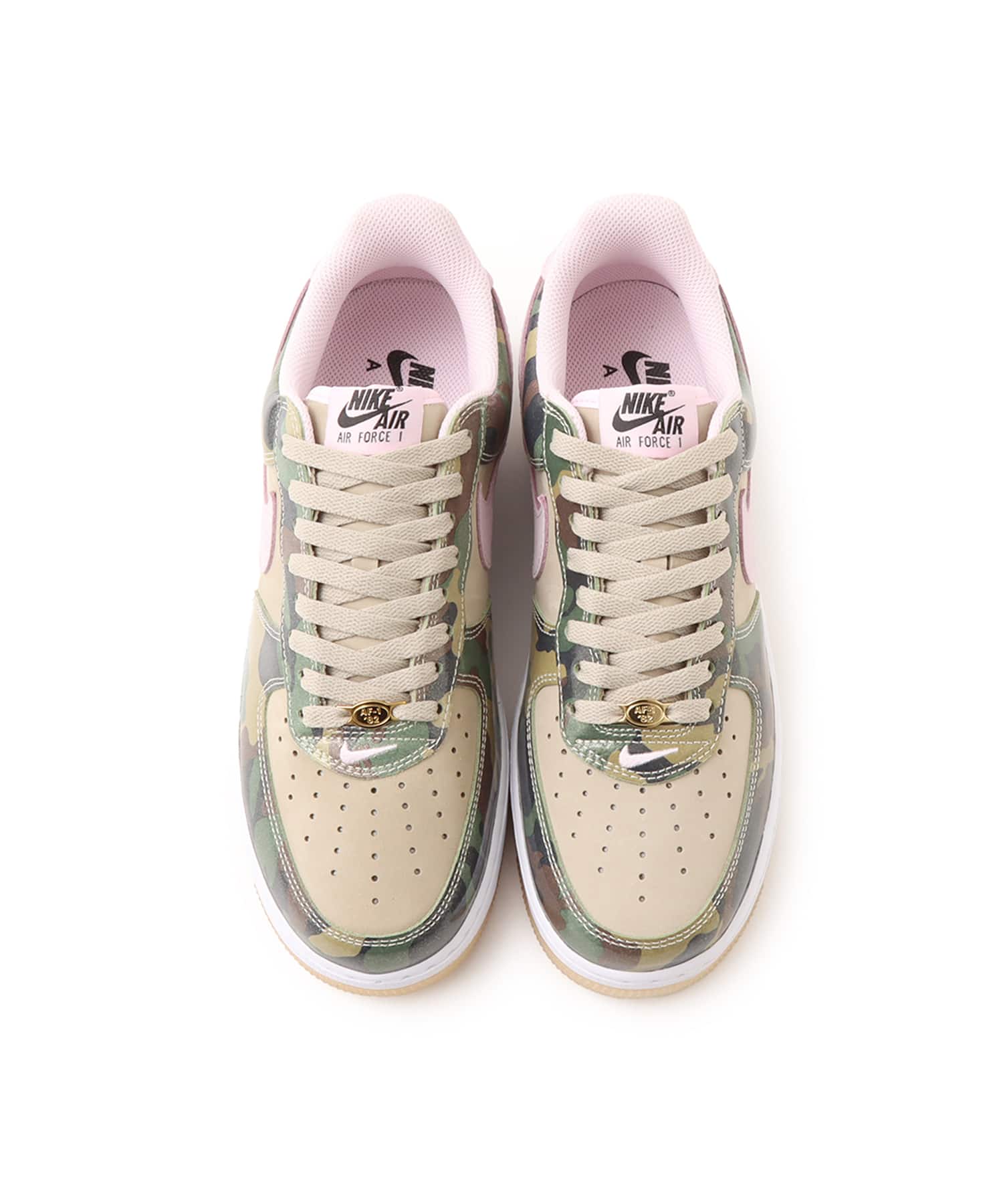 NIKE AIR FORCE 1 LOW RETRO DESERT KHAKI/PINK FOAM-BLACK-WHITEの画像