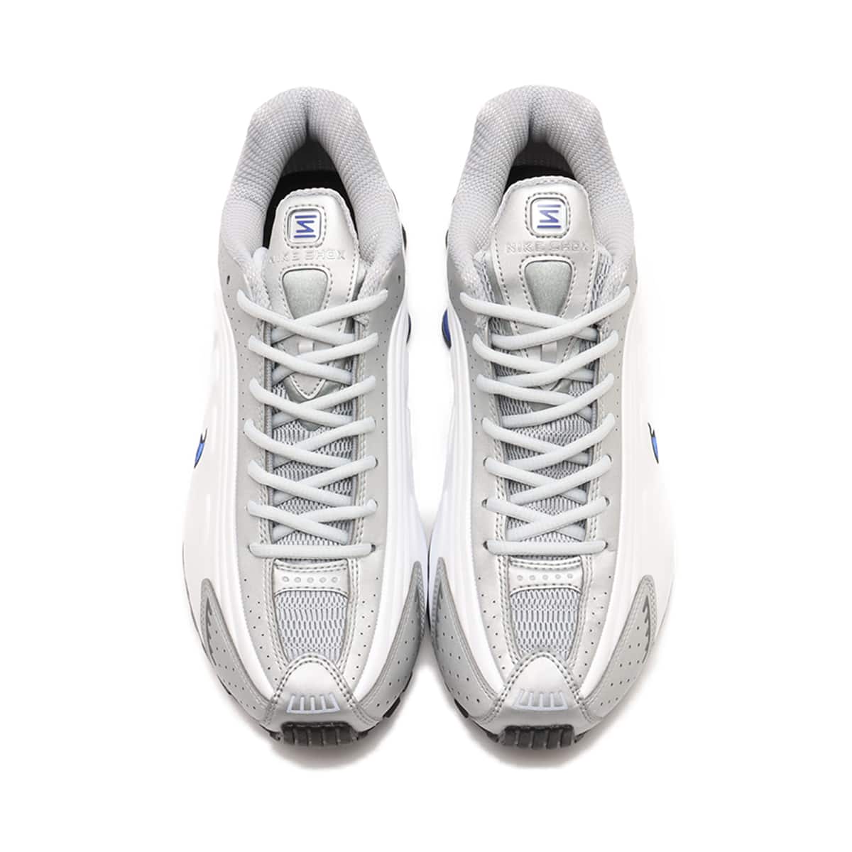 NIKE SHOX R4 WHITE/METALLIC SILVER-RACER BLUEの画像