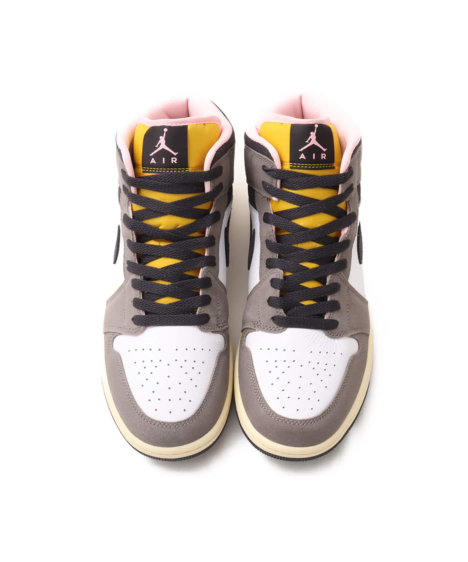 JORDAN BRAND AIR JORDAN 1 MID SE WHITE/OIL GREY-CAVE STONE-DARK SULFURの画像