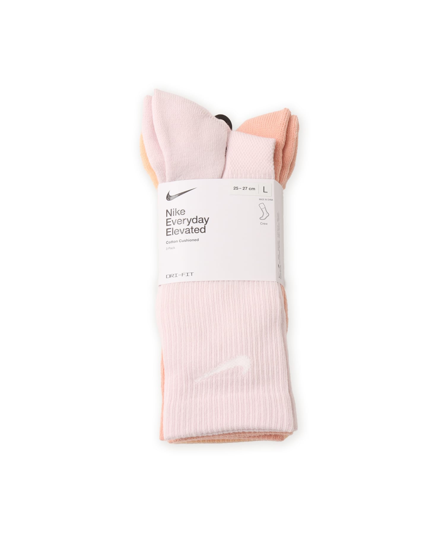 NIKE U NK ED ELVD CRW 3P - 144 PEARL PINK(WHITE)/ARCTIC ORANGE(WHITE)/ICE PEACH(WHITE)の画像