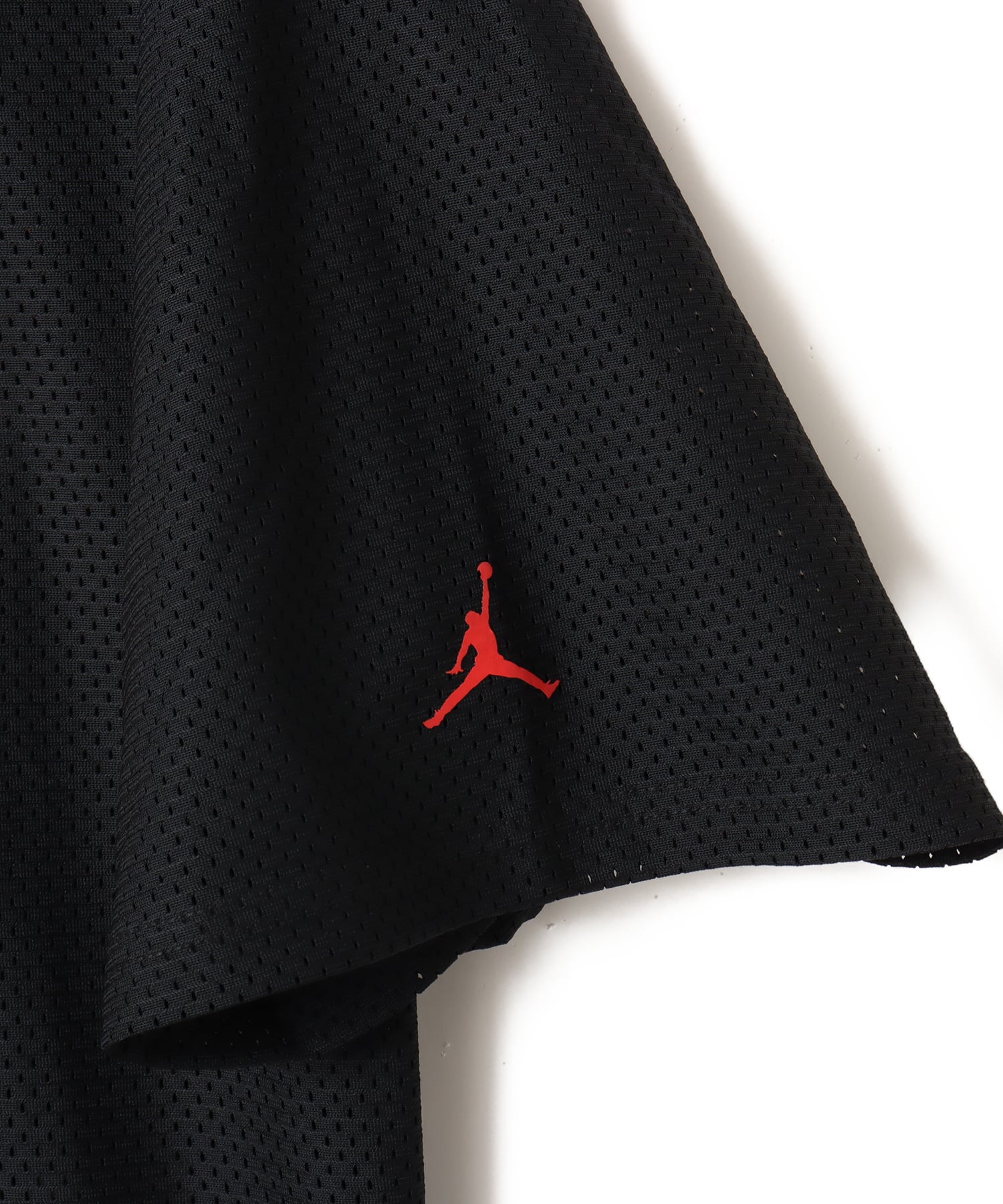 JORDAN BRAND AS W J BRK SS MESH JRSY TOP BLACK/GYM REDの画像