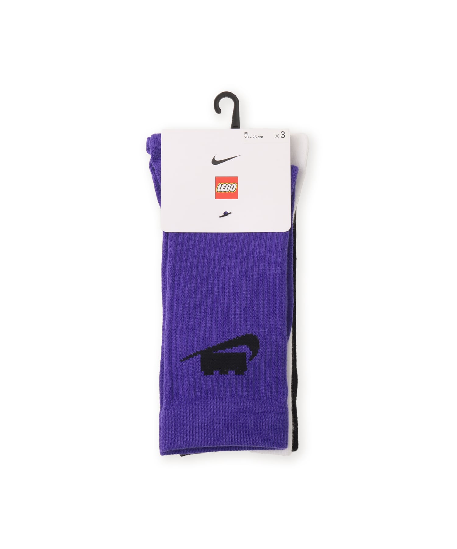 NIKE x LEGOR Collection SOCKS DARK CONCORD(BLACK)/WHITE(BLACK)/BLACK(TOUR YELLOW)の画像