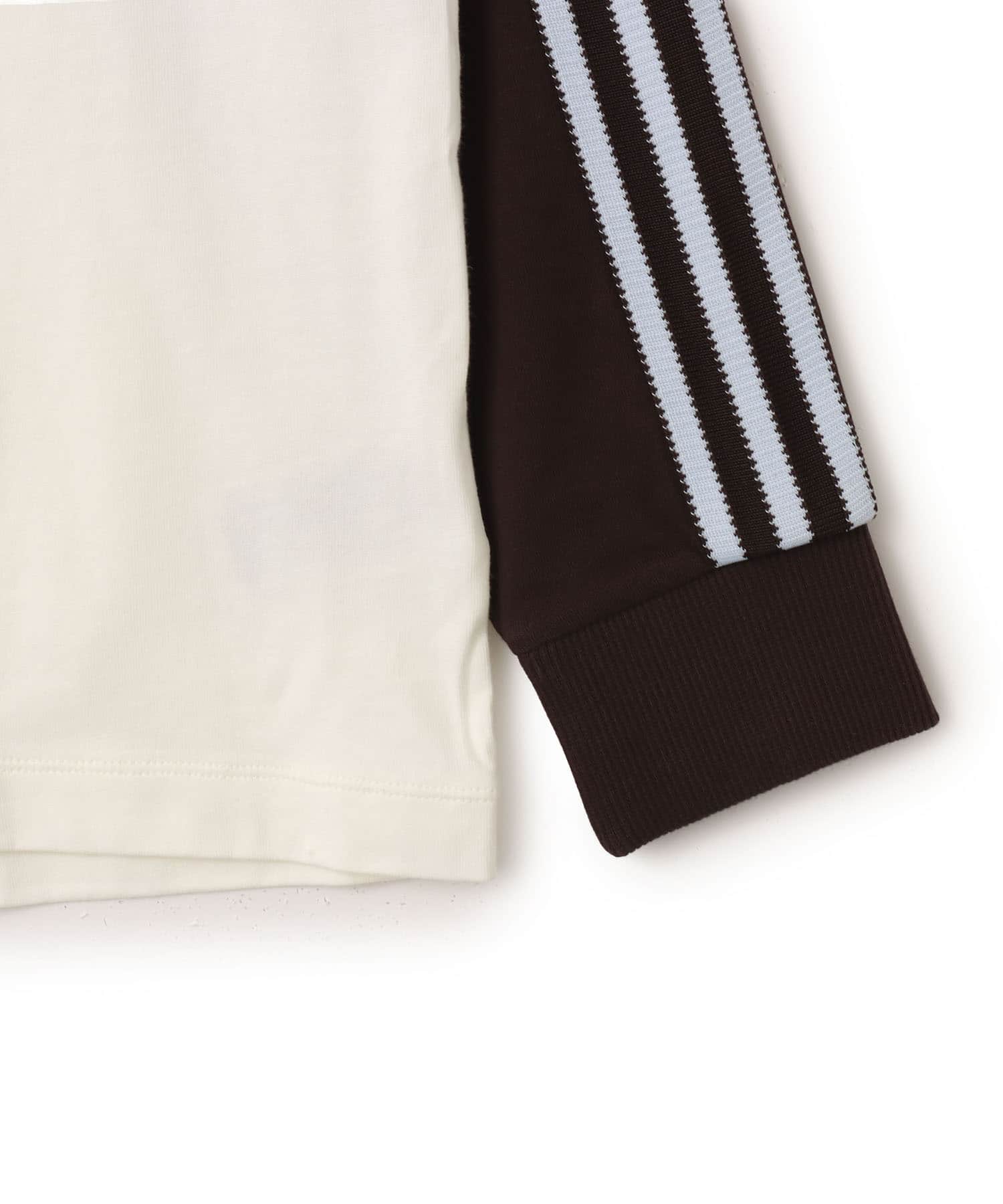 adidas BRITCORE LONG SLEEVE CALI T-SHIRT オフホワイト/オーロラコーヒーの画像