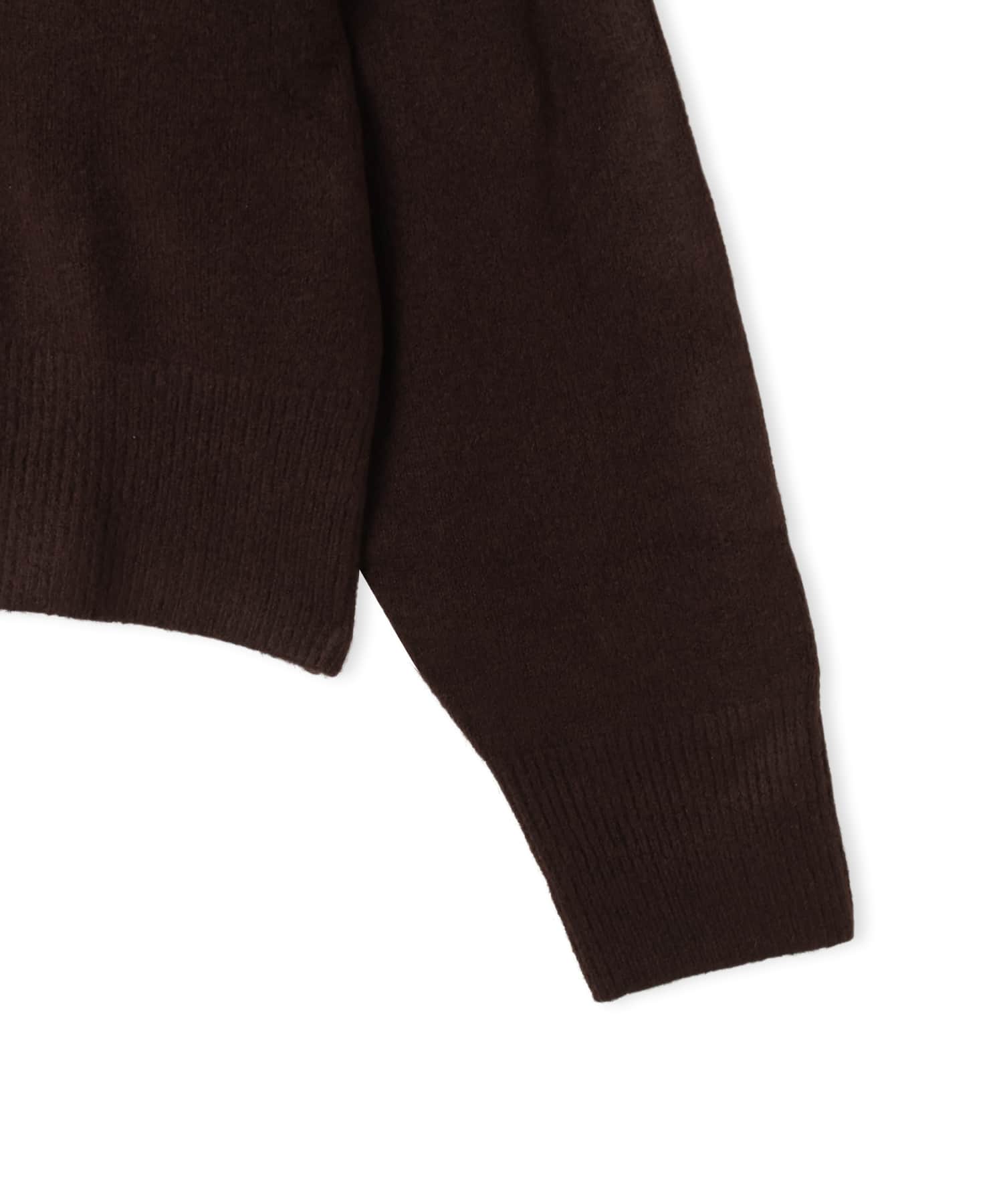 adidas ESSENTIALS KNIT V-NECK SWEATSHIRT LONG SLEEVE オーロラコーヒーの画像