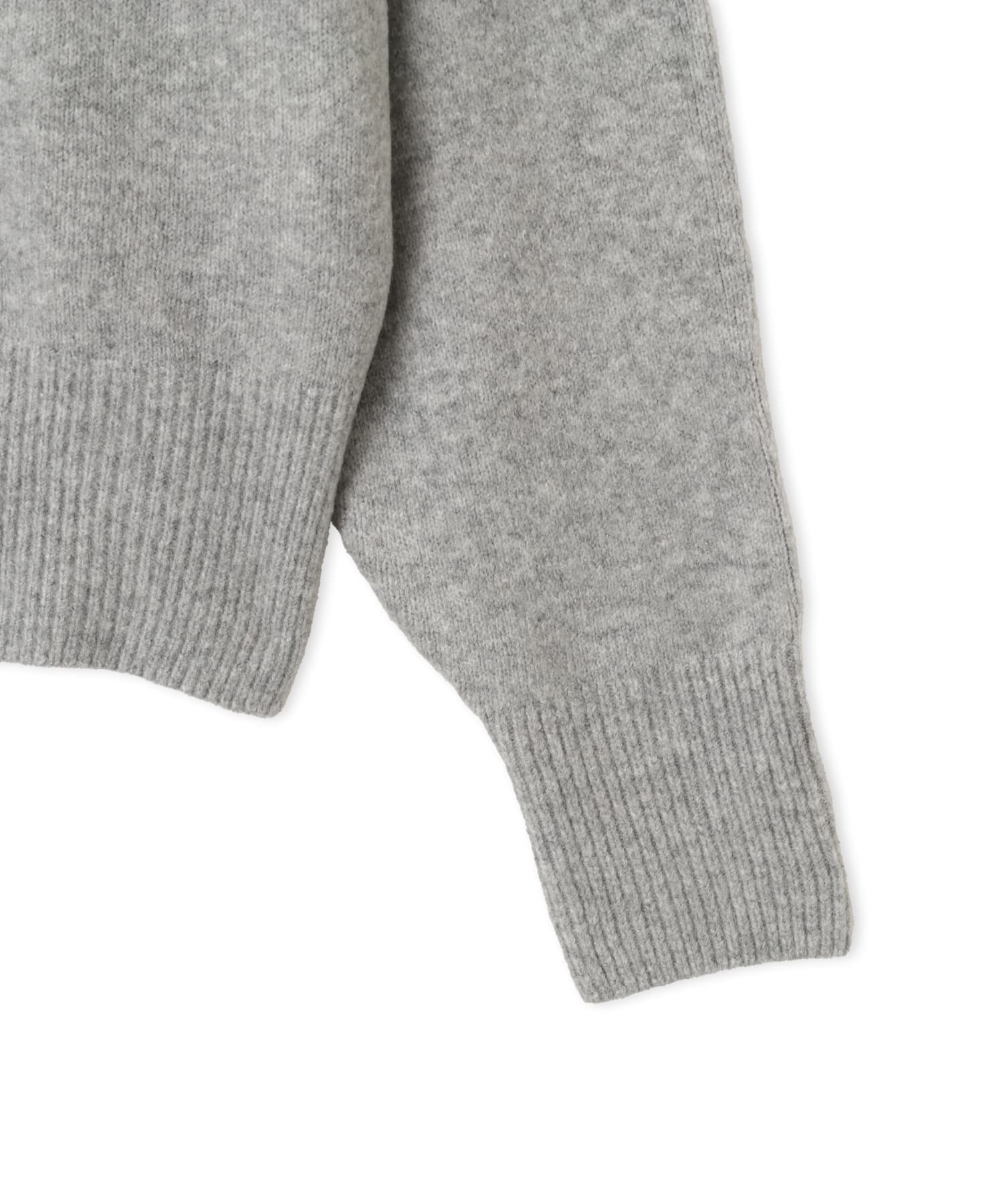 adidas ESSENTIALS KNIT HOODIE ミディアムグレーヘザーの画像
