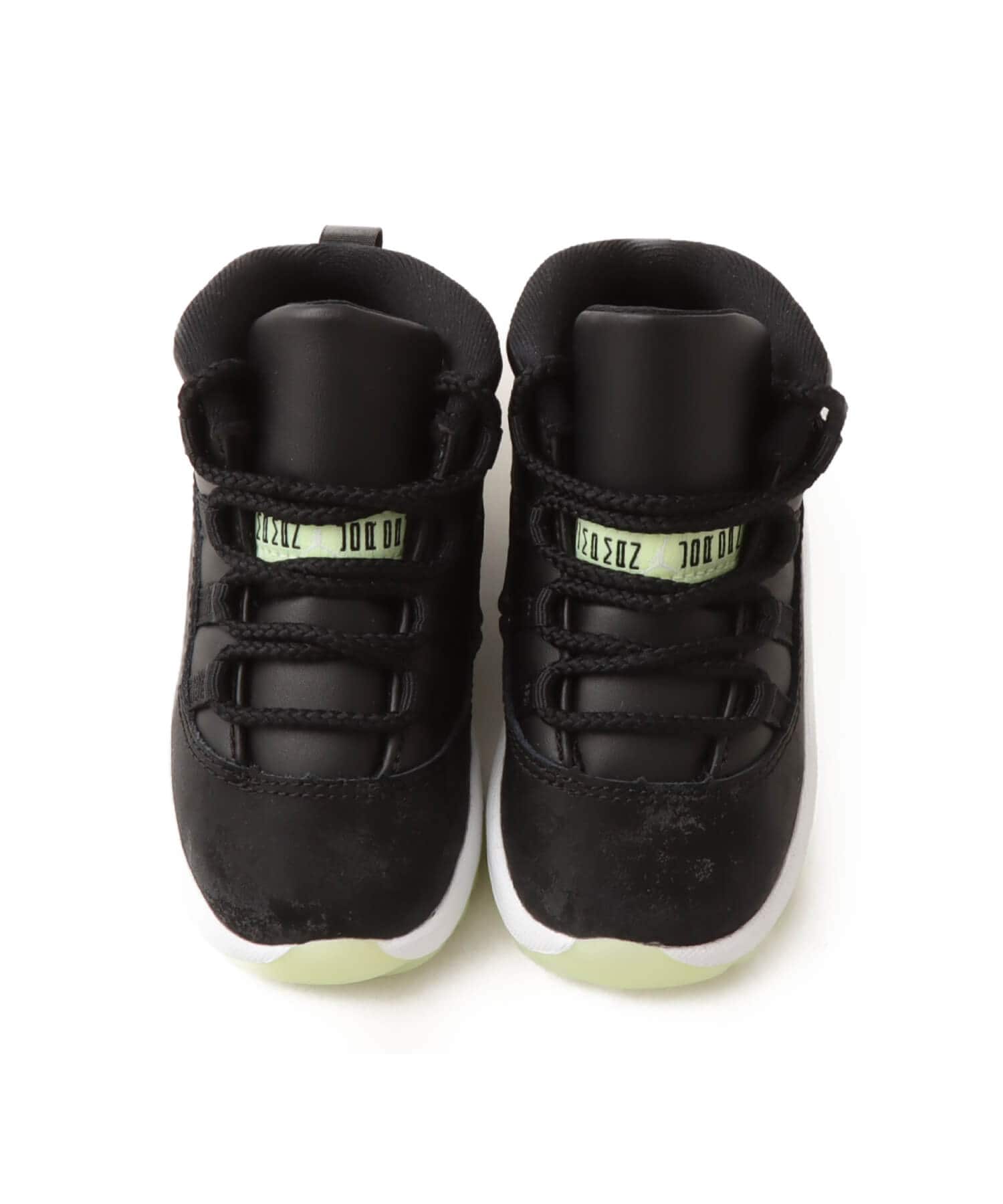 JORDAN BRAND JORDAN 11 RETRO (TD) BLACK/BARELY VOLT-DARK RAISIN-WHITEの画像