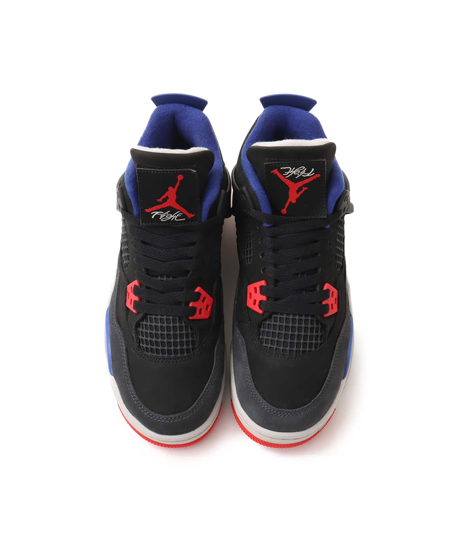 JORDAN BRAND AIR JORDAN 4 RETRO OG (GS) BLACK/FIRE RED-DEEP ROYAL BLUEの画像
