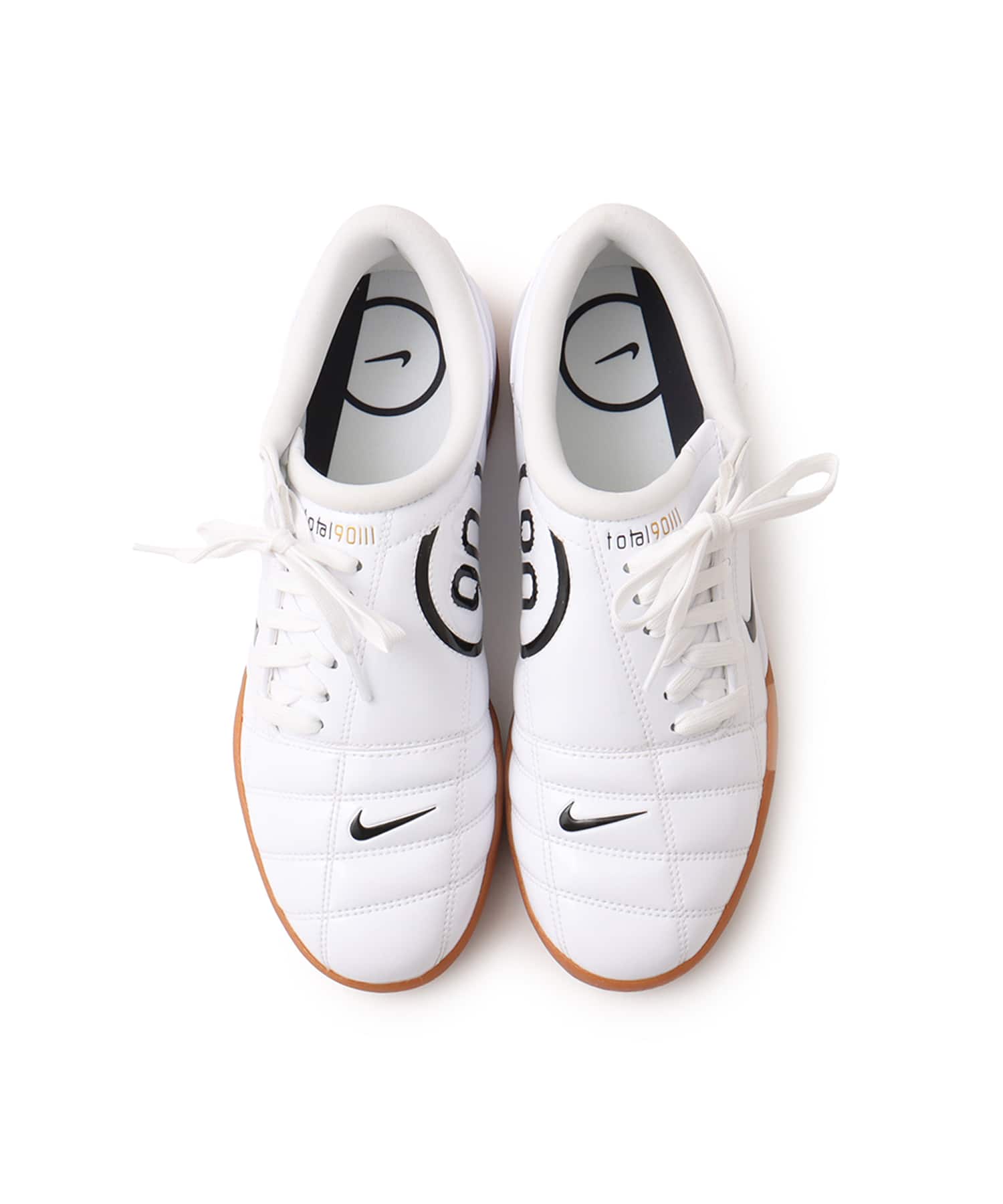 NIKE WMNS T90 WHITE/BLACK-WHITE-METALLIC GOLDの画像