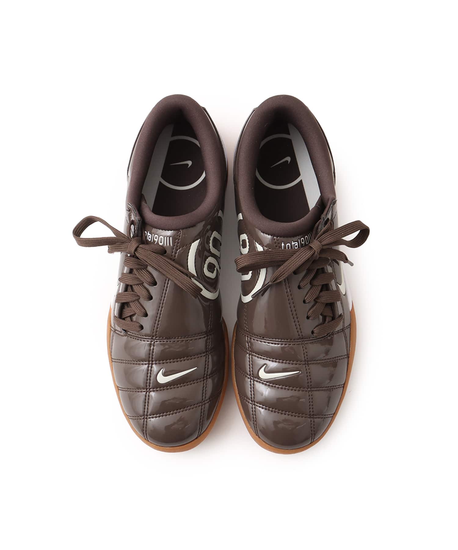 NIKE WMNS T90 BAROQUE BROWN/BLACK-WHITE-LIGHT BONEの画像