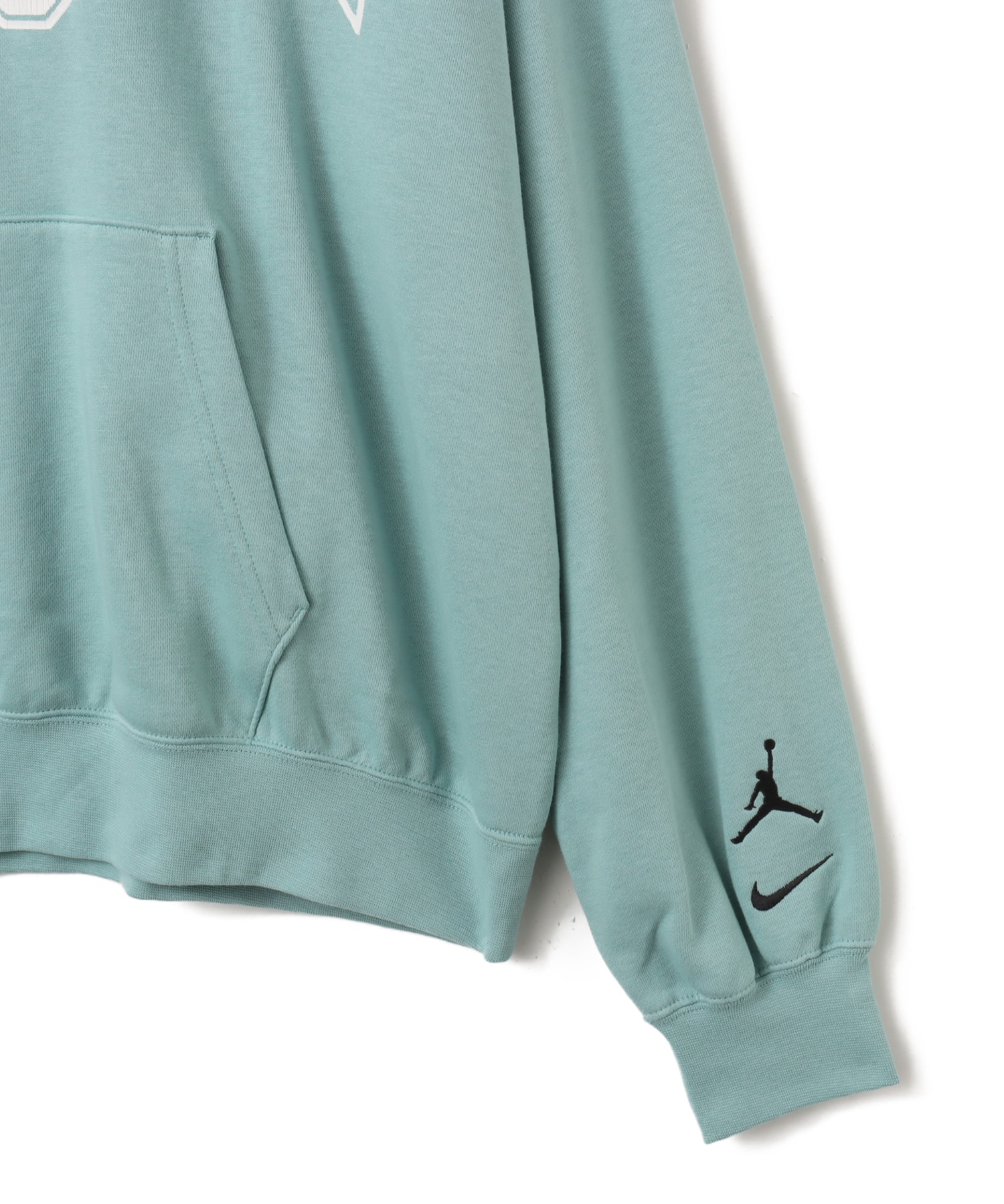 JORDAN BRAND M J MVP FLC PO HD LB MINERAL/BLACKの画像