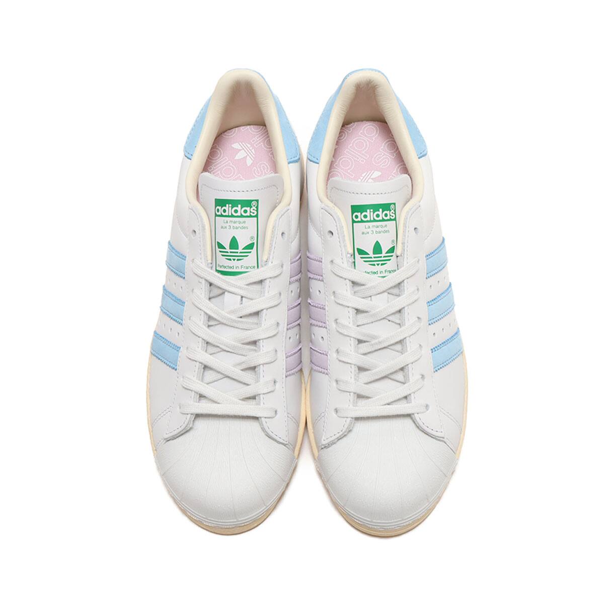 adidas SUPERSTAR 82 CRYSTAL WHITE/CLEAR BLUE/GREEN 23FW-S