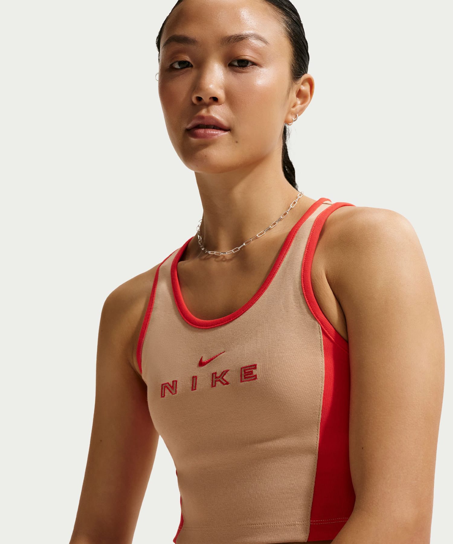 NIKE AS W NSW STREET GX TANK LINEN/(LT CRIMSON)の画像