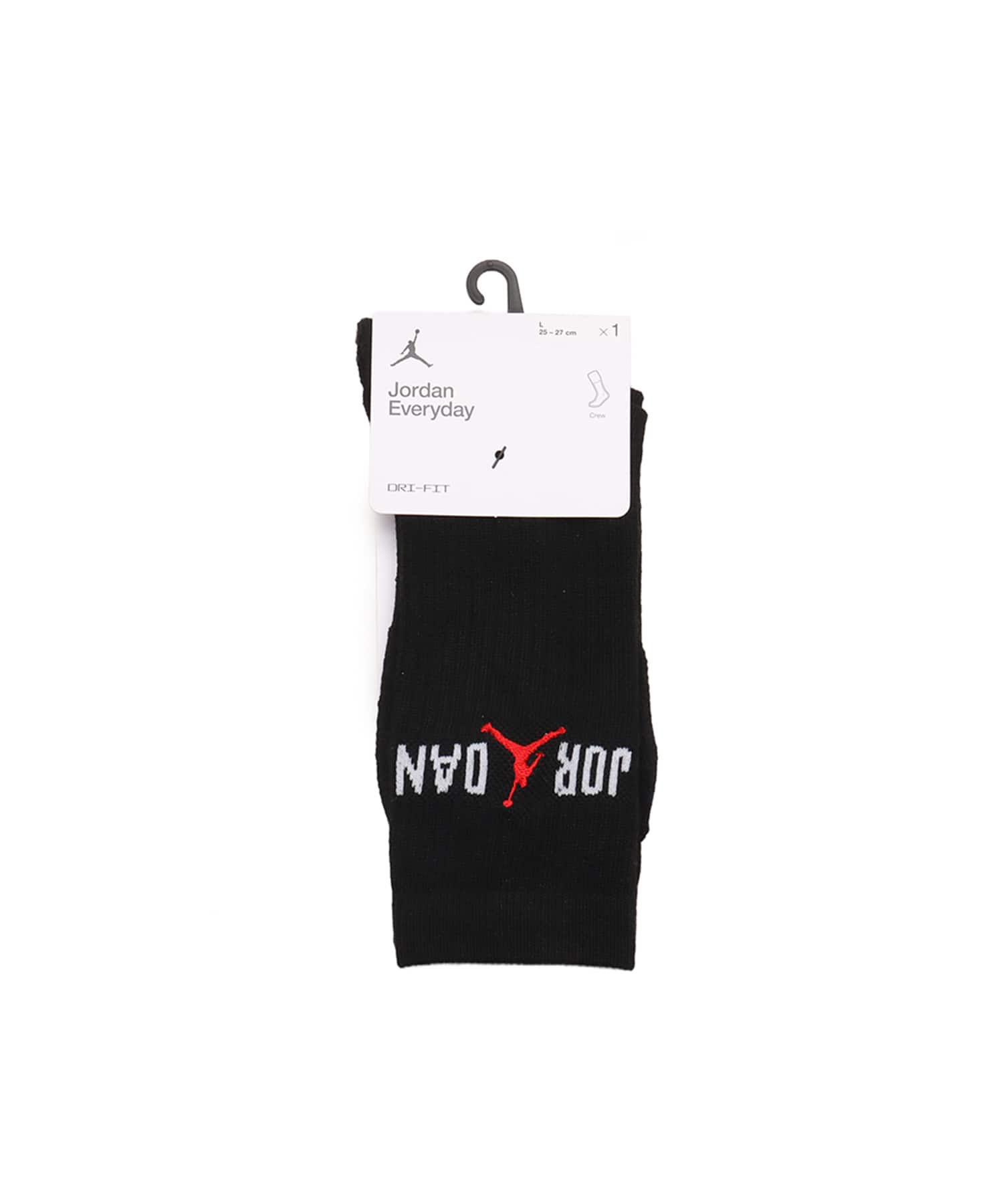 JORDAN BRAND U J ED PLY CREW - 144 STR BLACK/WHITE/UNIVERSITY REDの画像