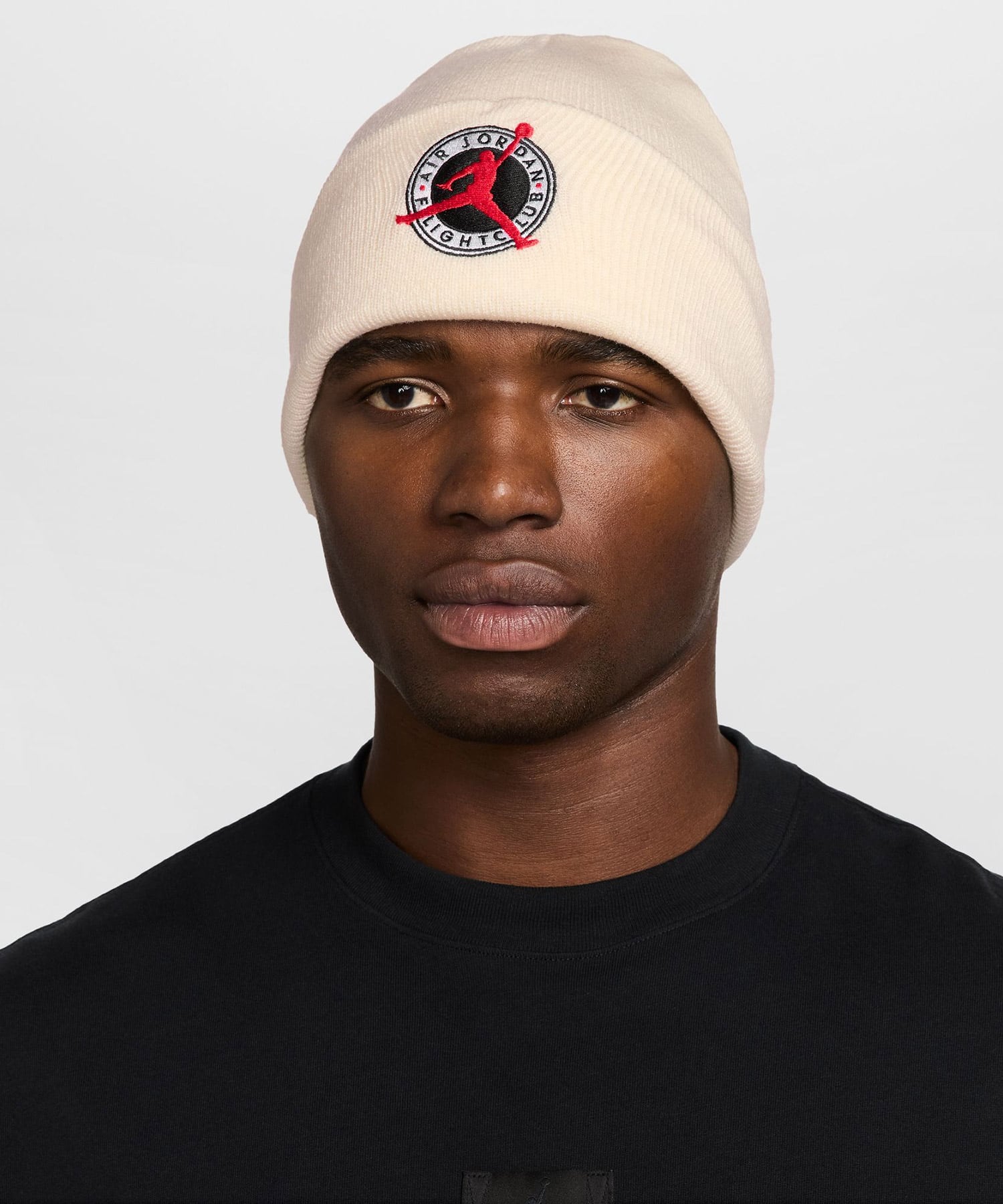 JORDAN BRAND U J PEAK BEANIE FLT CLUB IVORYの画像