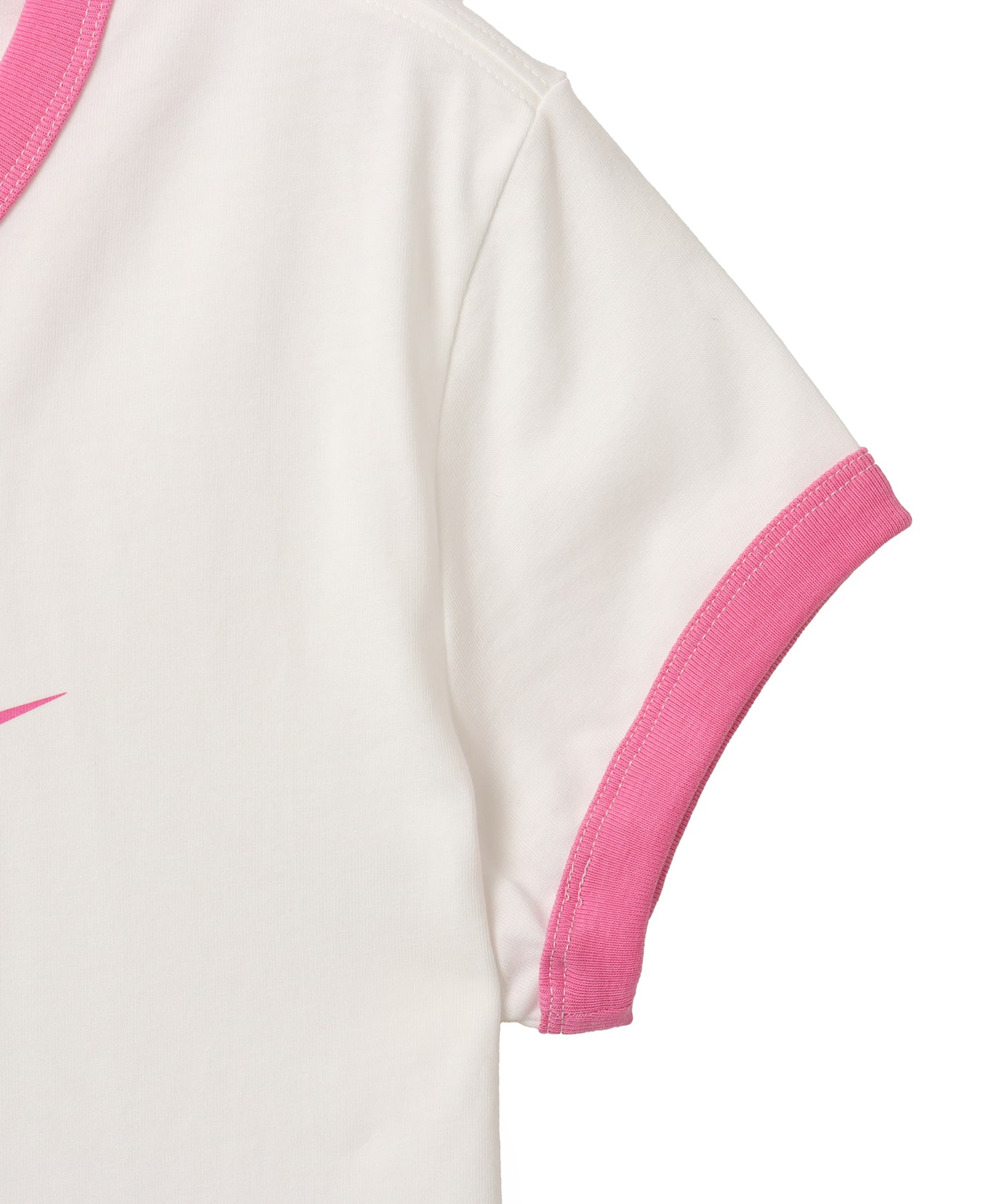 NIKE AS W NSW SS RINGER TEE VNTG RU WHITE/PLAYFUL PINKの画像
