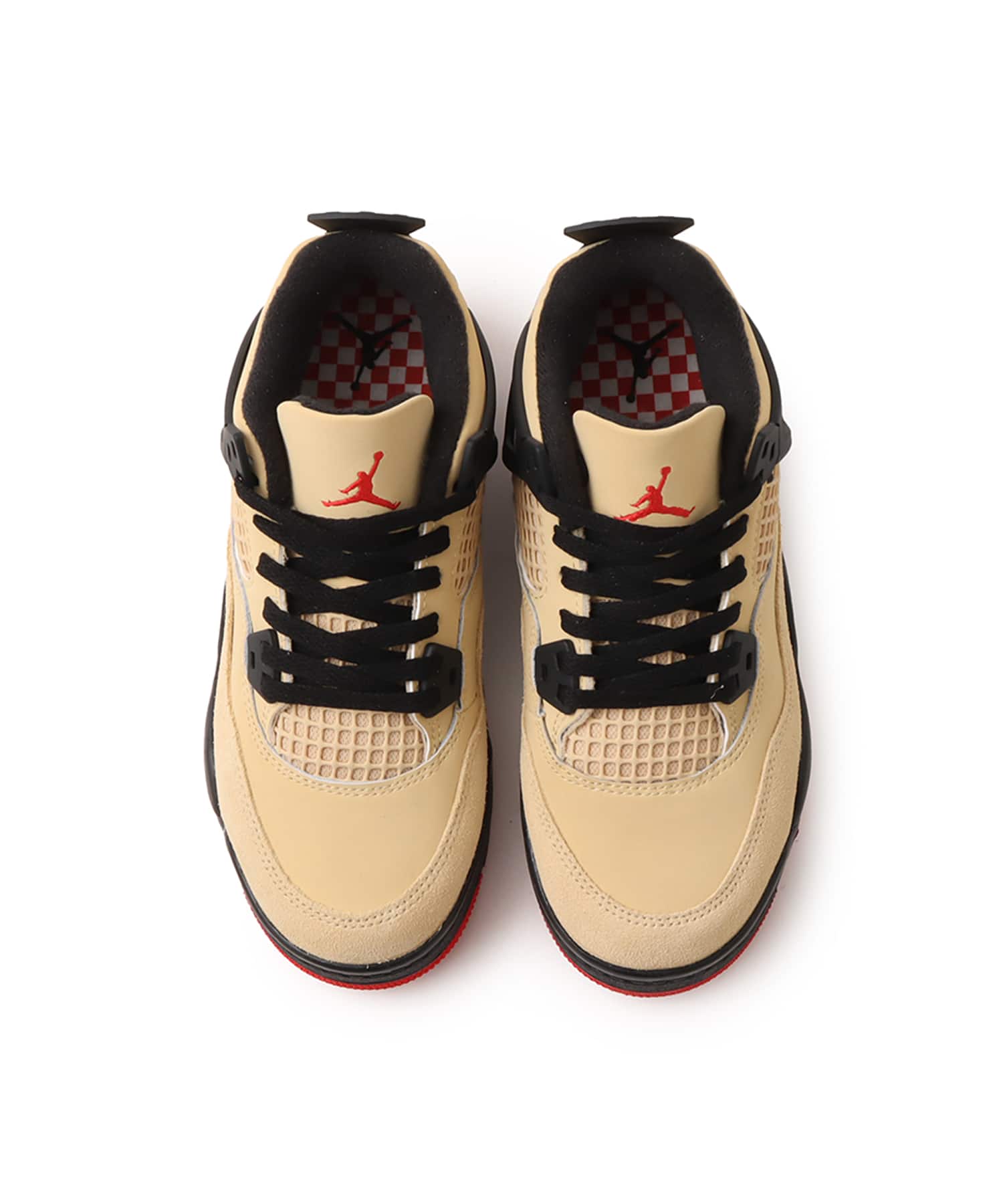 JORDAN BRAND JORDAN 4 RETRO (PS) SESAME/FIRE RED-BLACK-WHITEの画像
