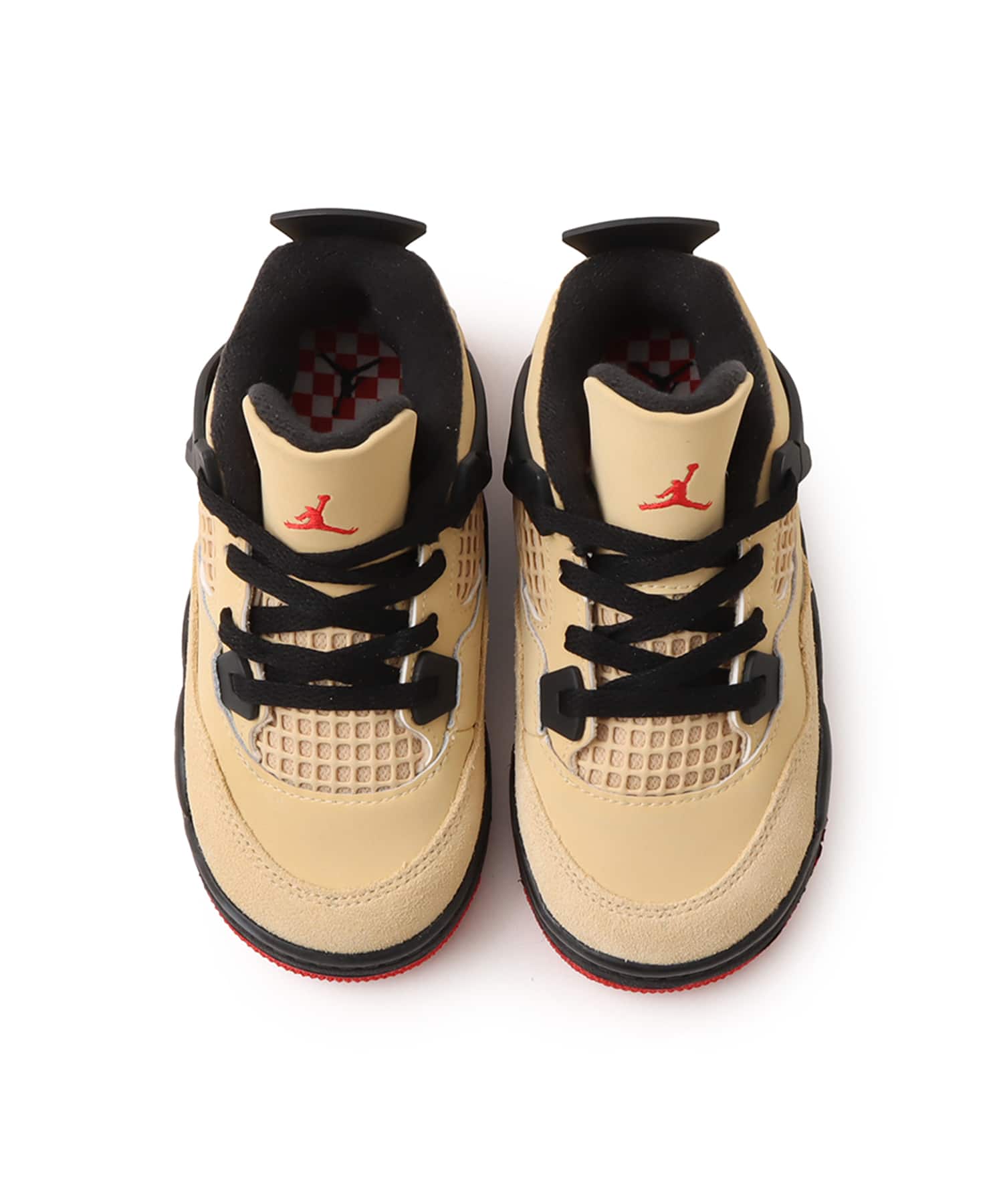 JORDAN BRAND JORDAN 4 RETRO (TD) SESAME/FIRE RED-BLACK-WHITEの画像