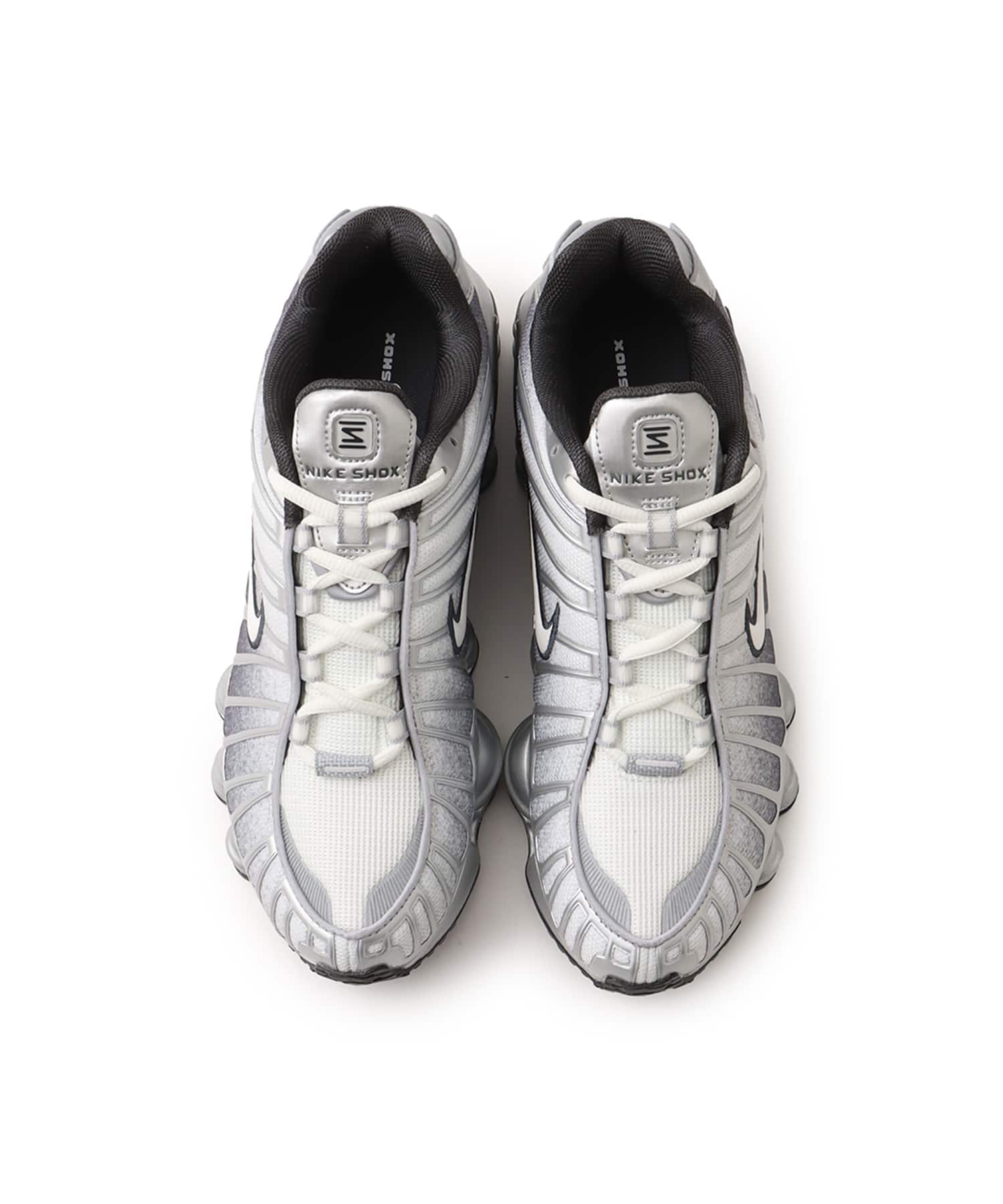 NIKE SHOX TL PRINT METALLIC SILVER/SUMMIT WHITE-WOLF GREYの画像